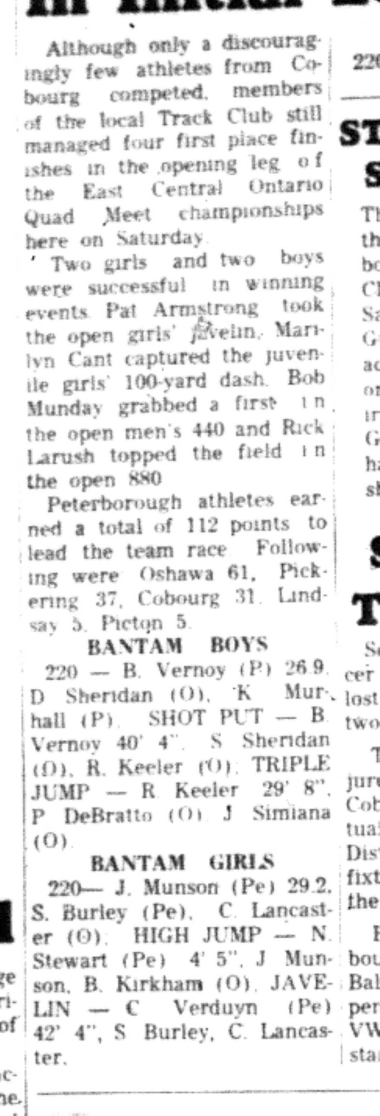1966-07-27 Track & Field -Mixed -Four Firsts For Track Club-B