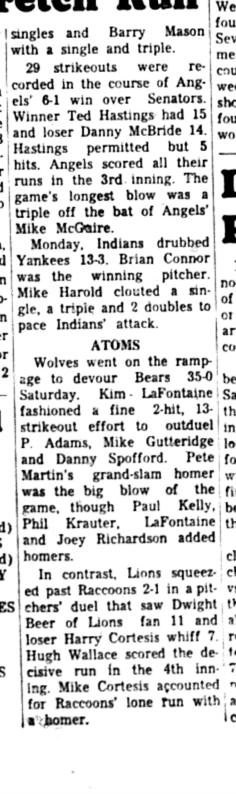 1966-08-10 Softball -Boys -CMSL-Bisons vs Jets-D