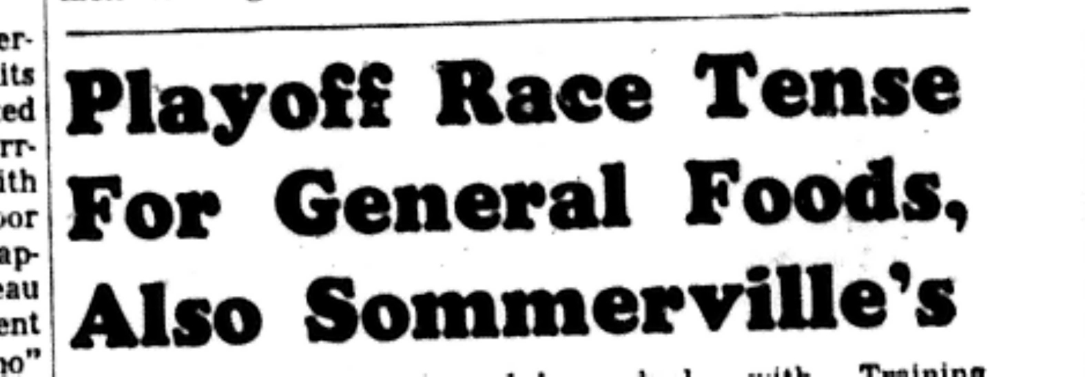 1966-08-10 Softball -Men -CMSL-General Foods Playoff Race-A