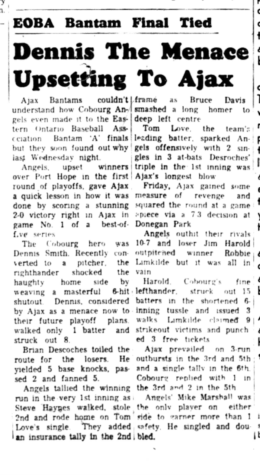 1966-08-17 Baseball -Boys -Cobourg vs Ajax