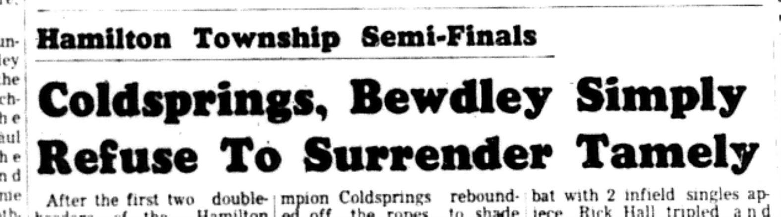 1966-08-17 Softball -Men -Coldsprings vs Bewdley-A