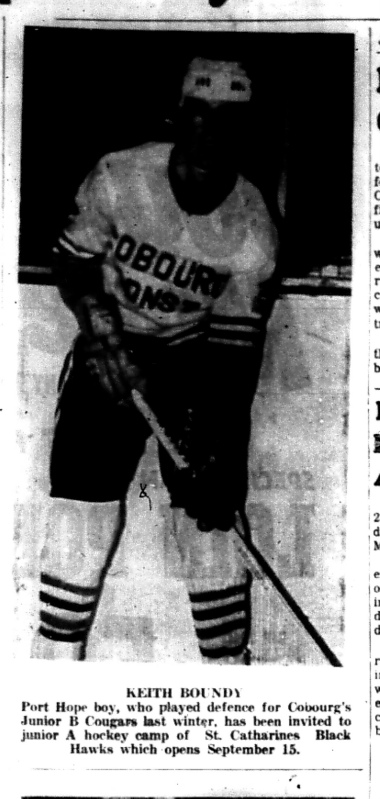 1966-08-24 Hockey -Boys -Cougars Player Invited For Junior A Camp