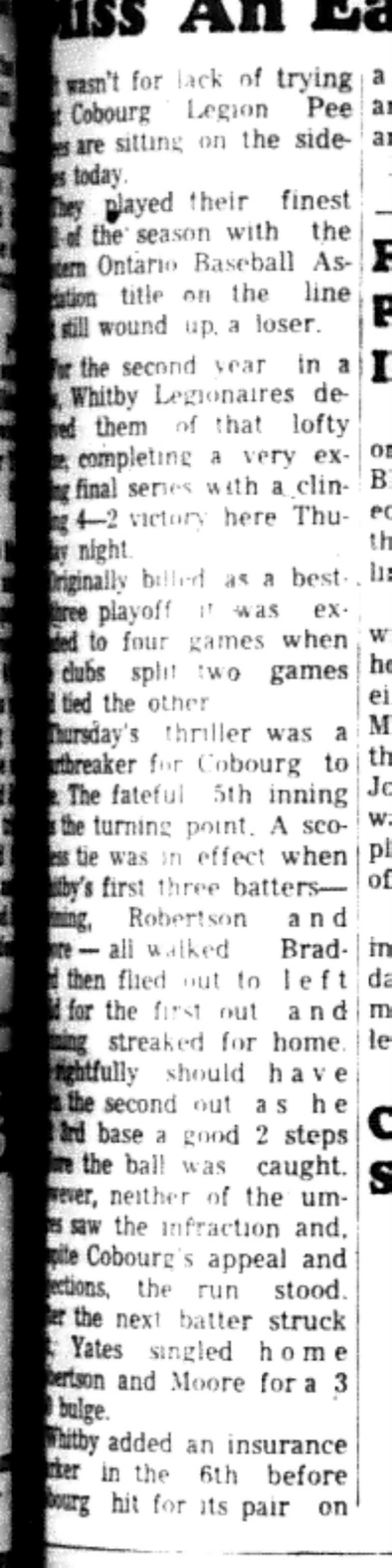 1966-08-31 Baseball -Boys -Legion Peewees Miss EOBA-B