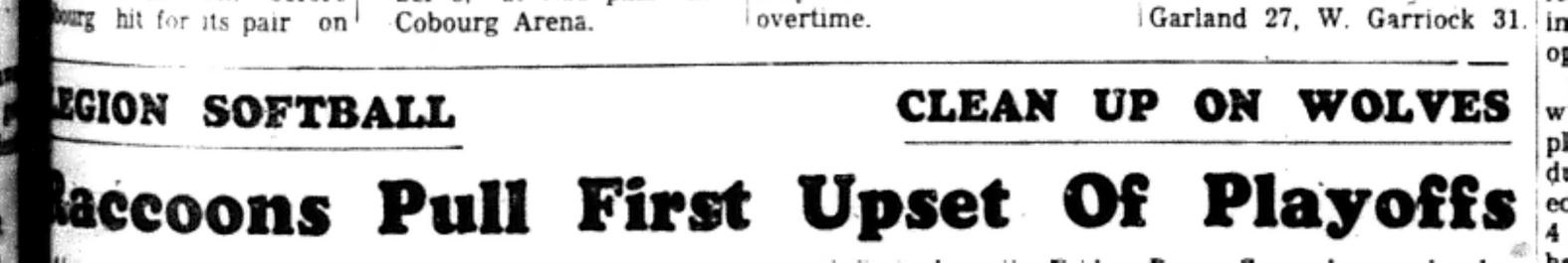 1966-08-31 Softball -Boys -CLMSL-Wolves vs Racoons-A