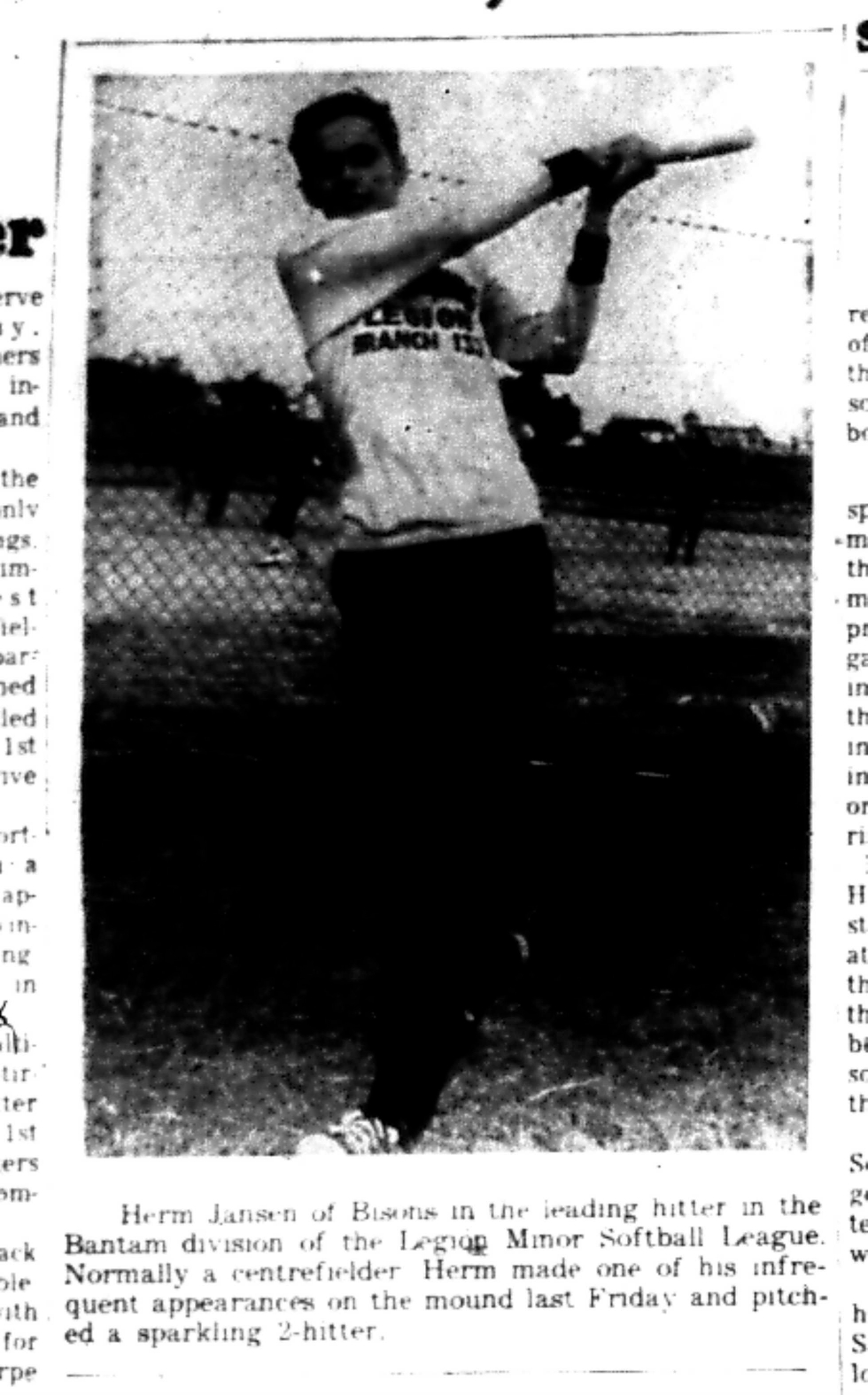 1966-08-31 Softball -Boys -CMLSL Bantam Top Hitter