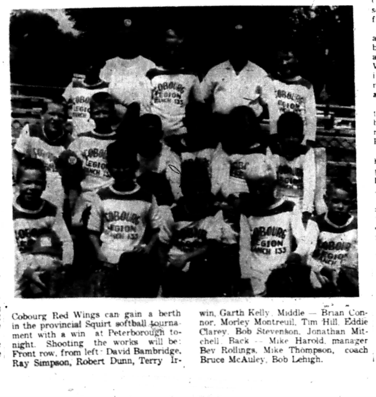 1966-08-31 Softball -Boys -Cobourg vs Peterborough