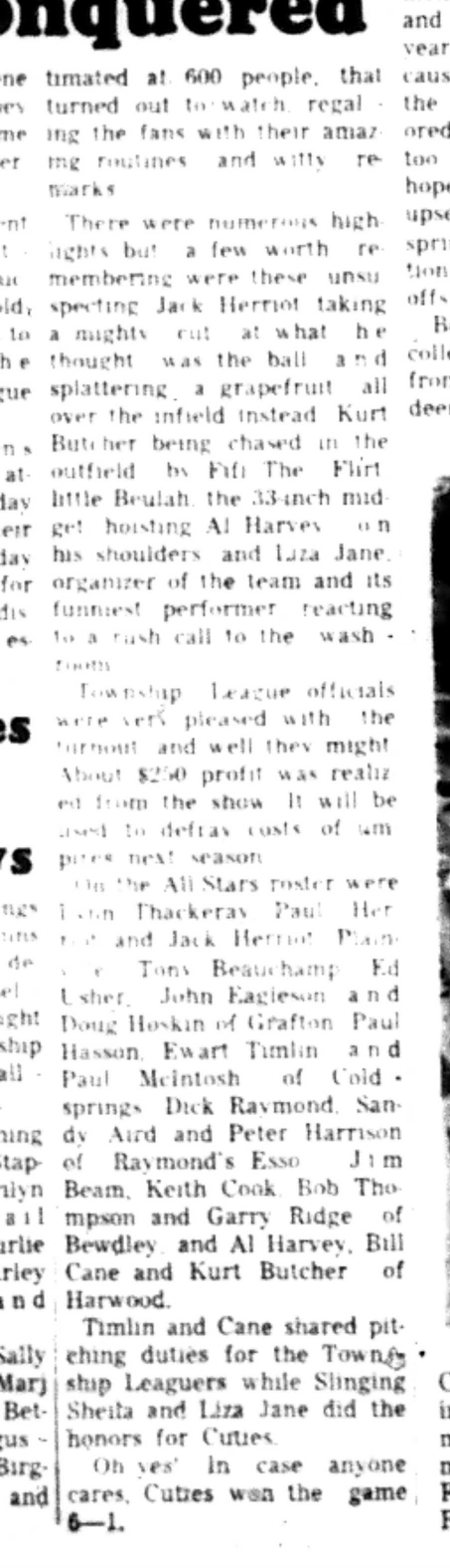 1966-08-31 Softball -Boys -Coldsprings vs California Cuties-C