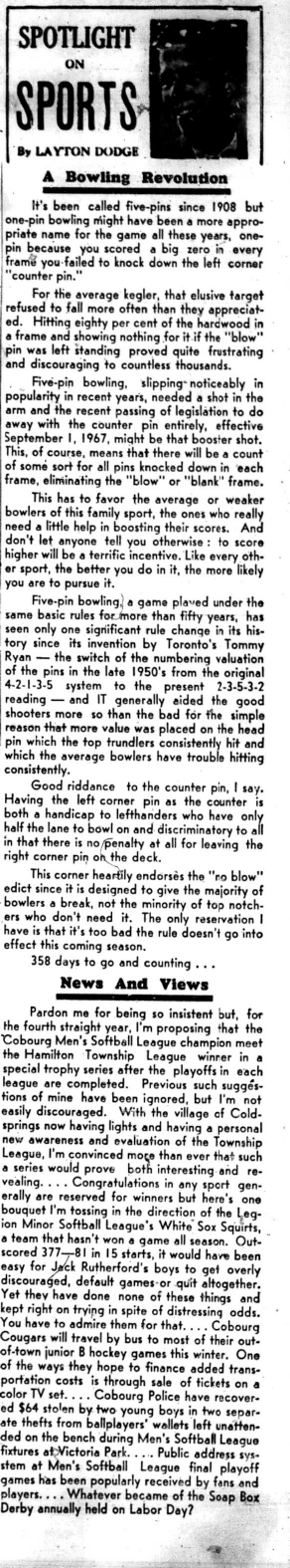 1966-09-07 Layton Dodge -Spotlight On Sports