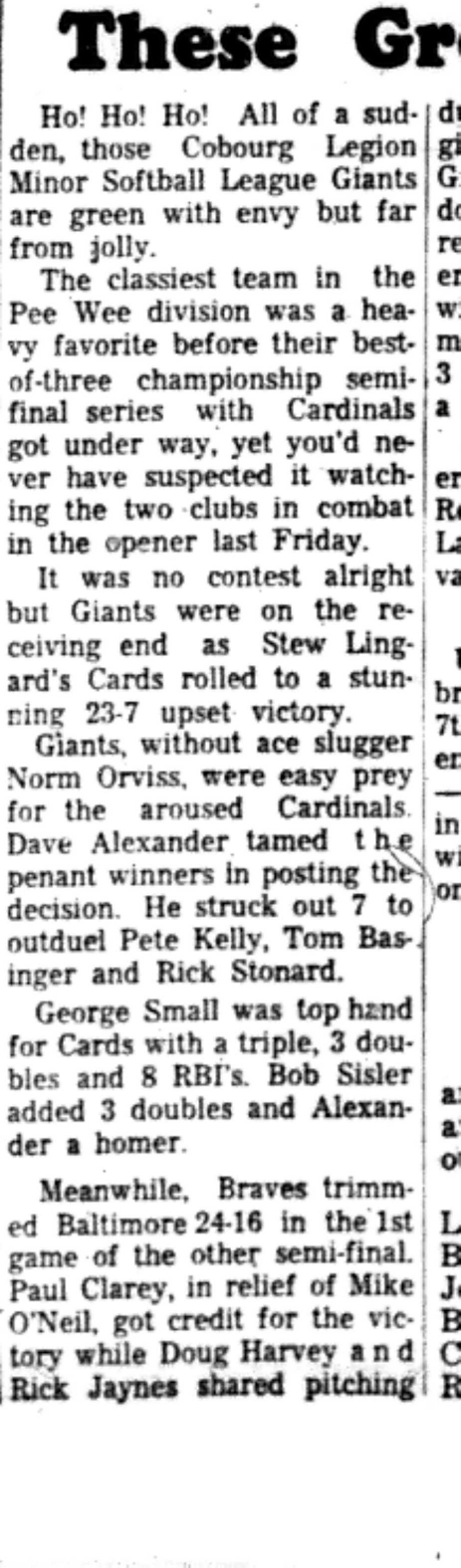 1966-09-07 Softball -Boys -CLMSL-Giants vs Cards-B