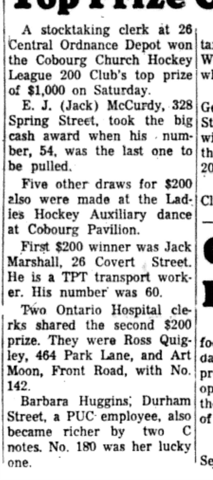 1966-09-14 Hockey -Boys -CCHL 200 Club Winner-B