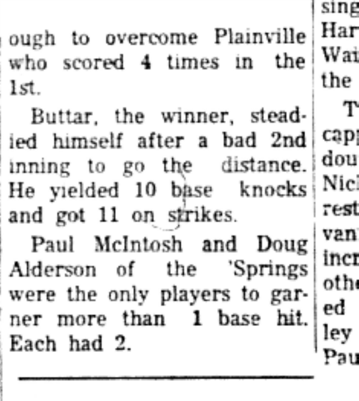 1966-09-14 Softball -Men -HTSL-Plainville vs Coldsprings-D