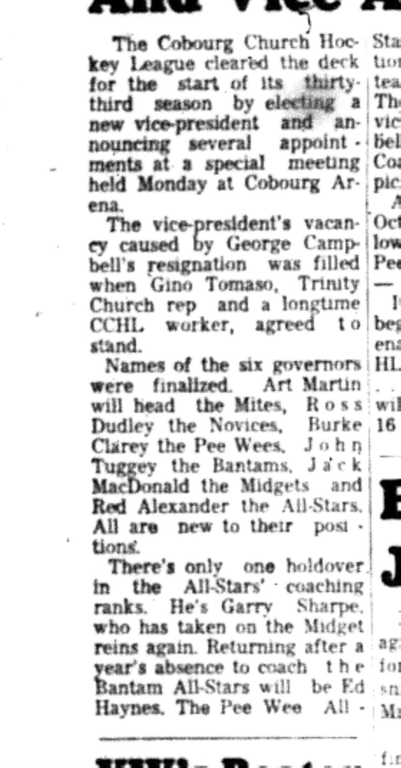 1966-09-21 Hockey -Boys -CCHL Leaders Appointed-B