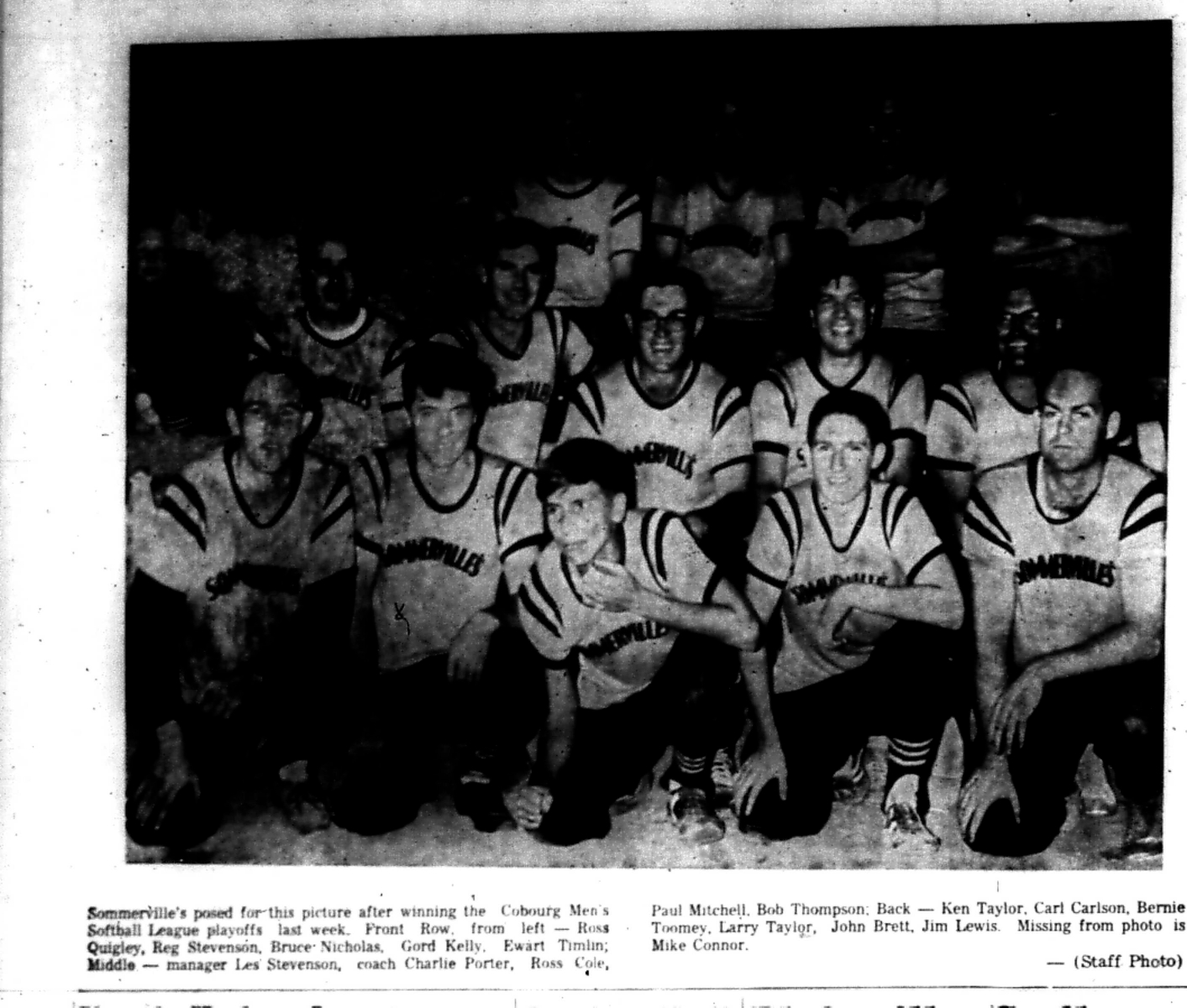 1966-09-21 Softball -Men -CMSL Champions-A
