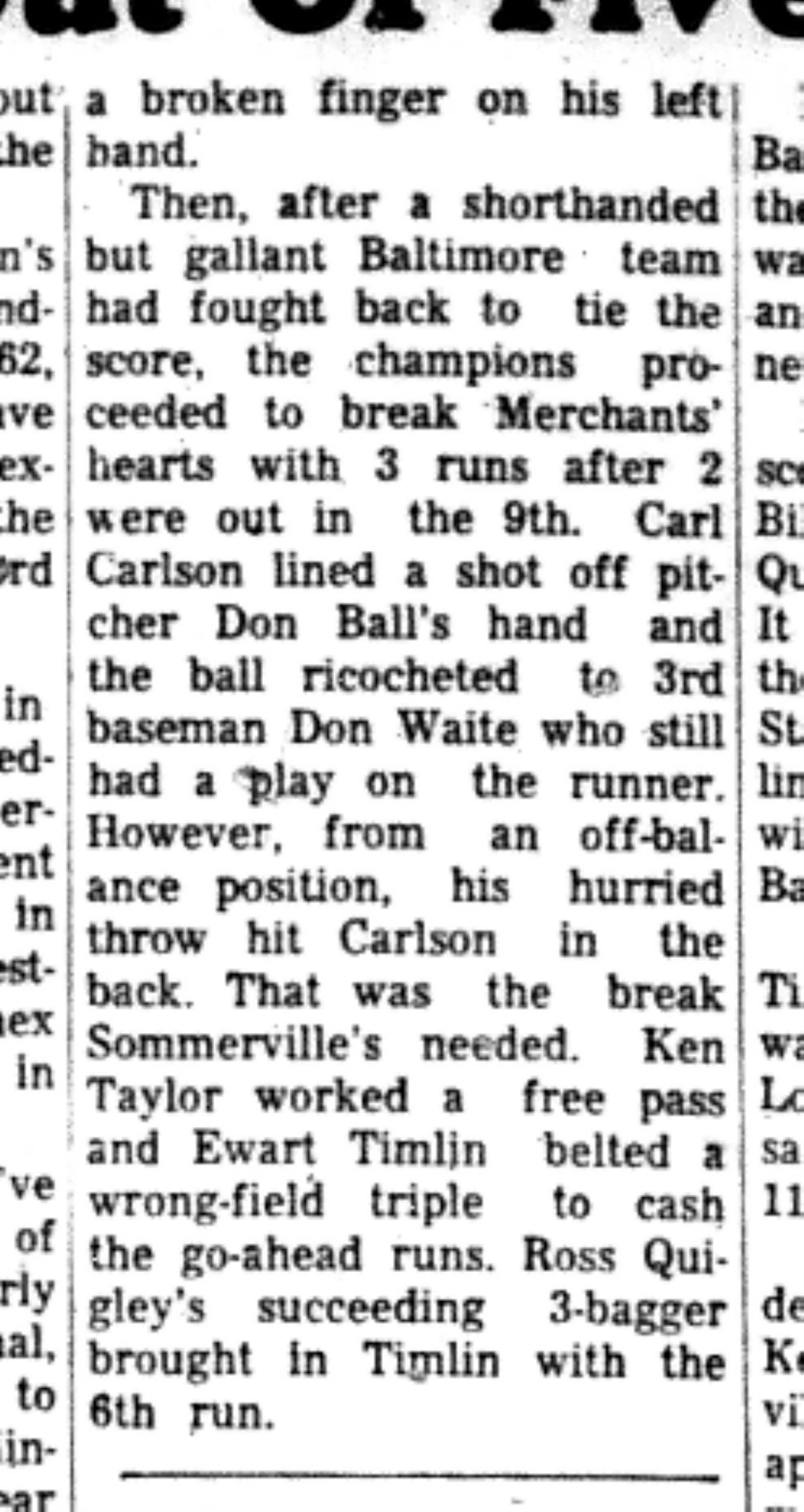 1966-09-21 Softball -Men -CMSL Champions-D