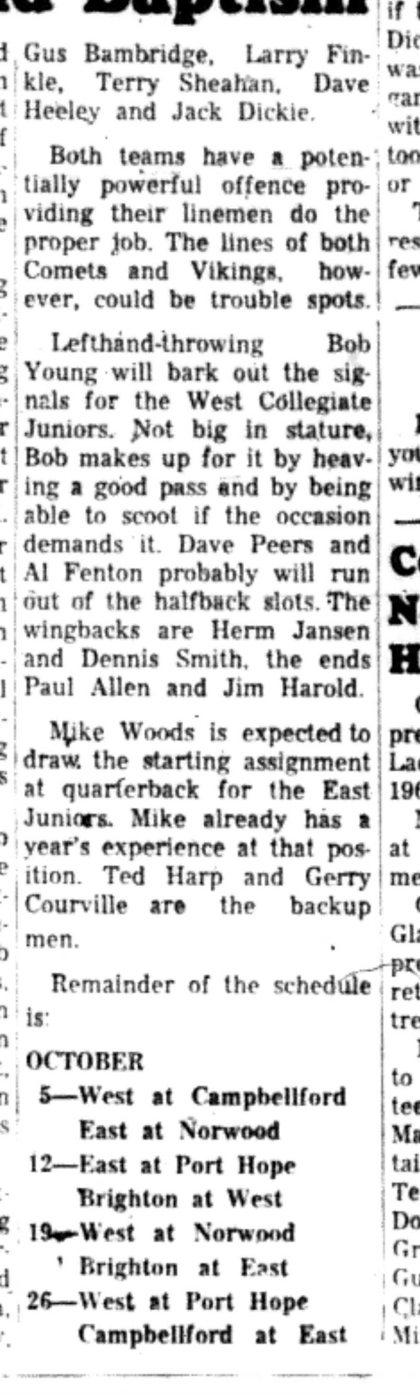 1966-09-28 School -Football -Boys -CDCI West vs CDCI East-D