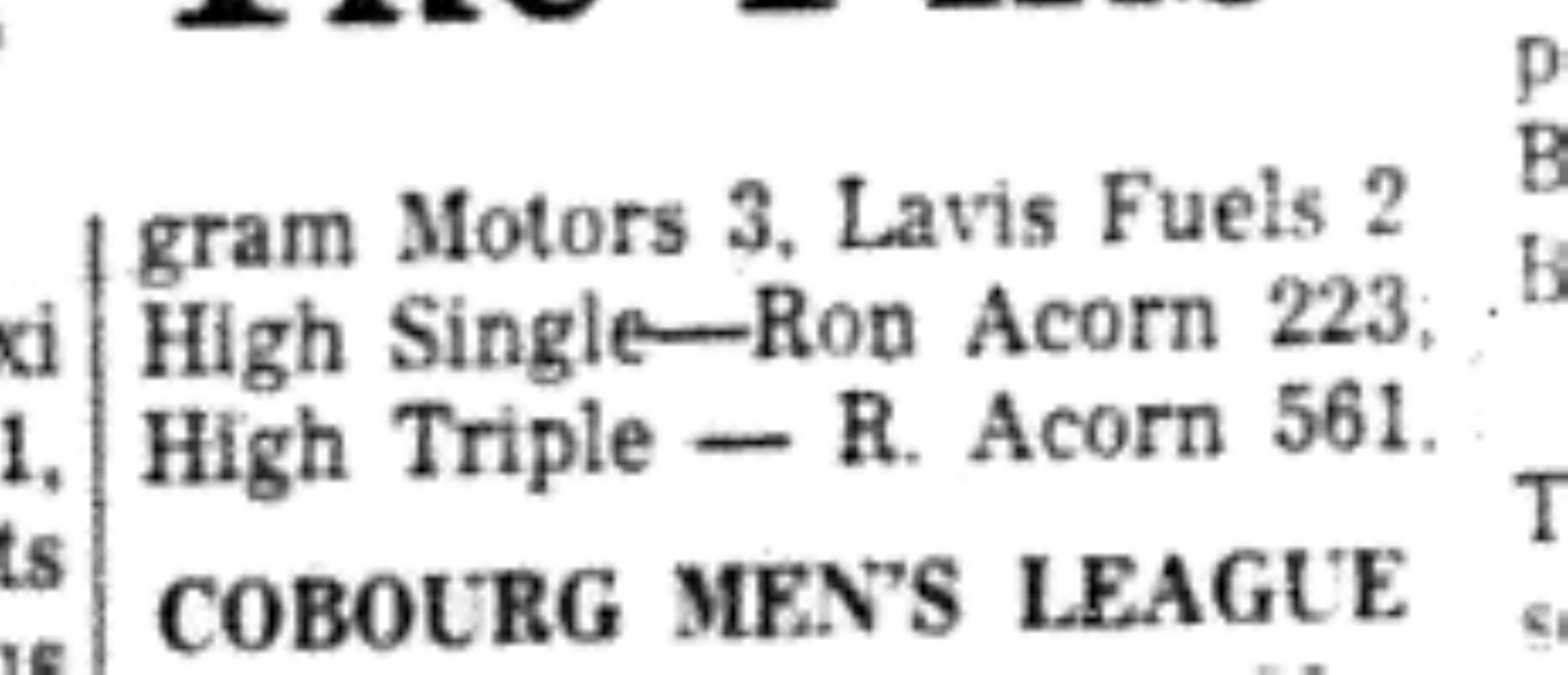 1966-10-05 Bowling -Men -10 Pin Results-B