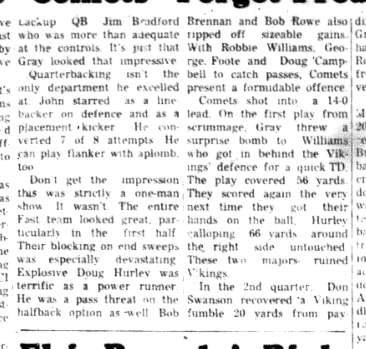 1966-10-05 School -Football -Boys -CDCI East Visited By Argo QB-D