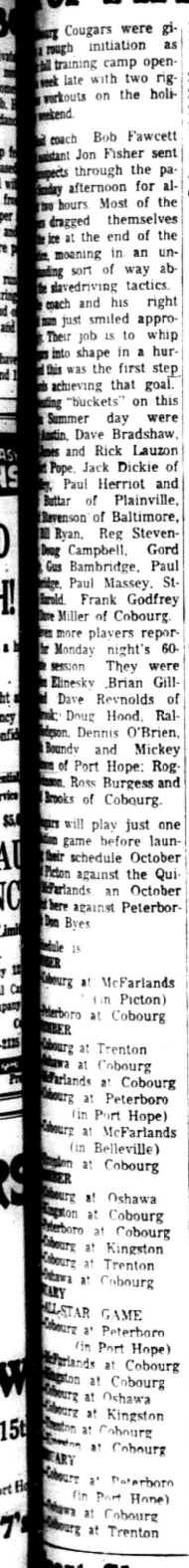 1966-10-12 Hockey -Boys -Cougars On Ice For The First Time-B