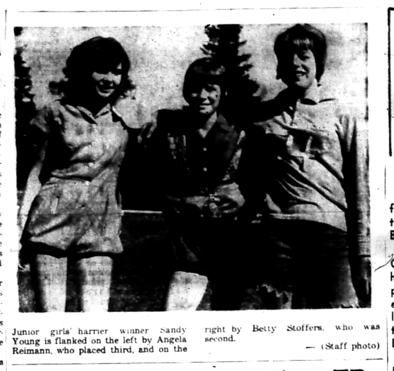 1966-10-12 School -Track & Field -Girls -Junior Girls Harrier Winners