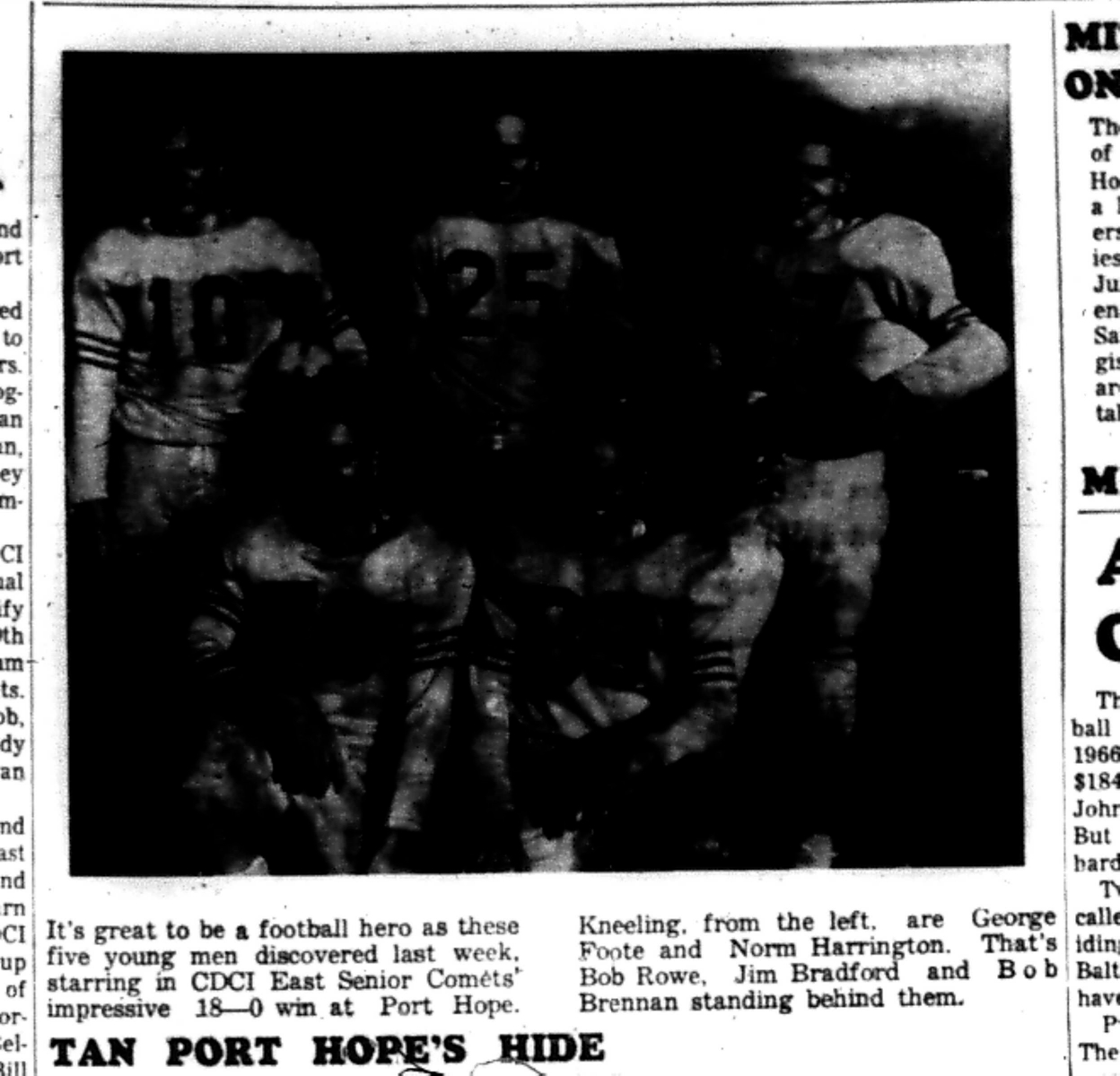 1966-10-19 School -Football -Boys -CDCI East Seniors vs Port Hope-A