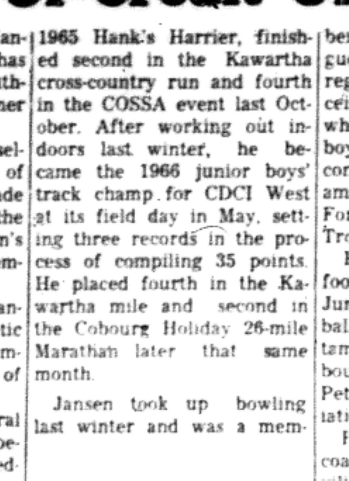 1966-10-19 Sports -Mixed -Cobourg Athelete Of The Year-C