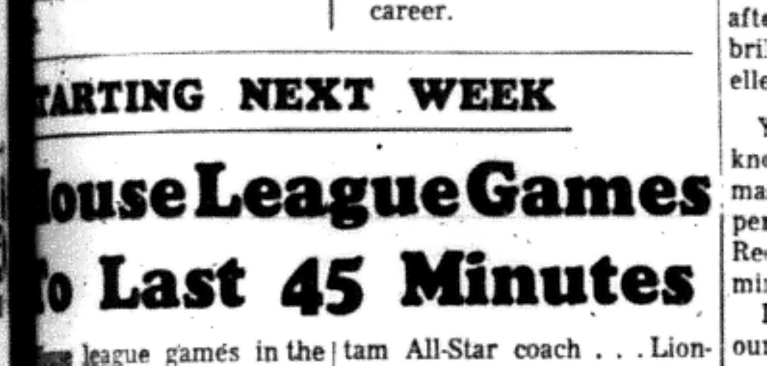 1966-10-26 Hockey -Boys -CCHL Games To Last 45 Minutes-A
