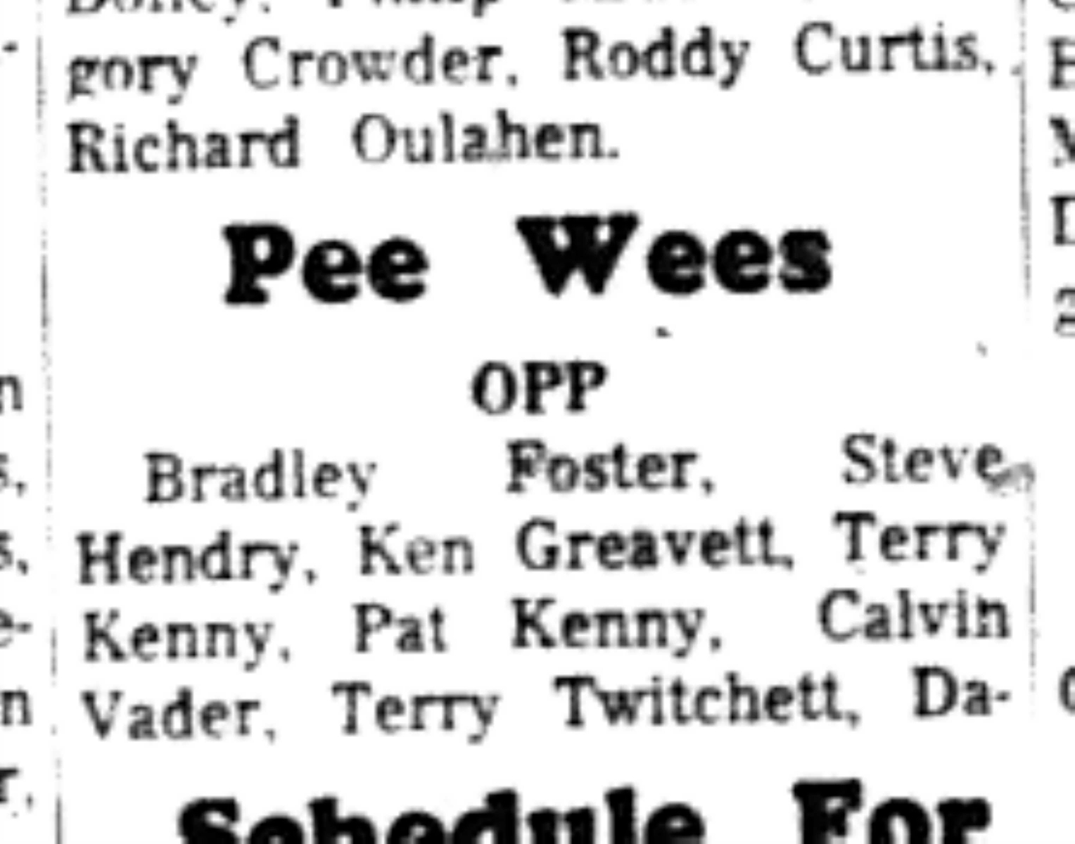 1966-10-26 Hockey -Boys -CCHL Peewee Rosters-A