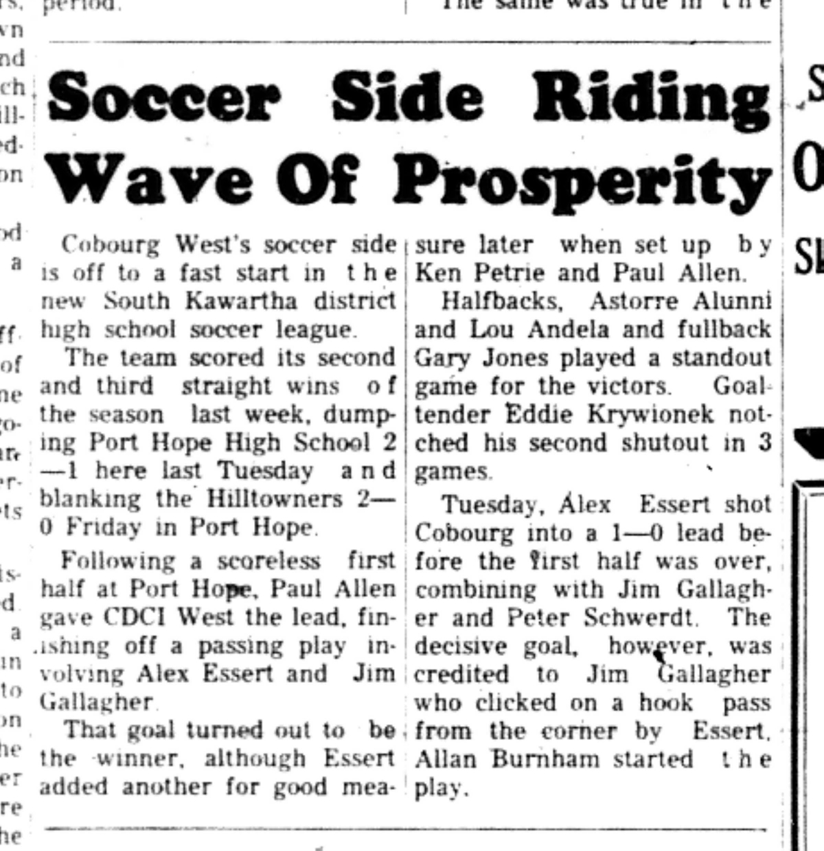 1966-10-26 School -Soccer -Boys -CDCI West vs Port Hope