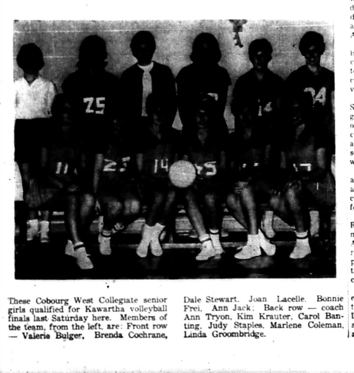 1966-10-26 School -Volleyball -Girls -CDCI West Finishes First-B