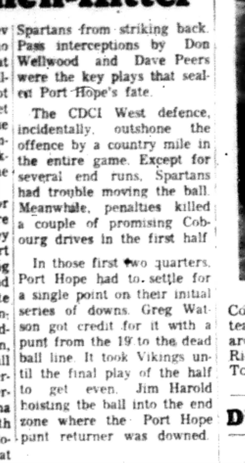 1966-11-02 School -Football -Boys -CDCI West vs Port Hope-D