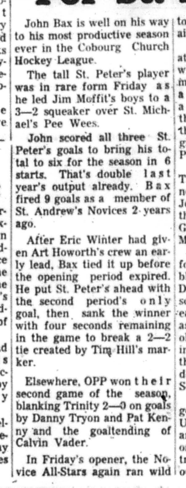 1966-12-14 Hockey -Boys -CCHL-St Peters vs St Michaels-B