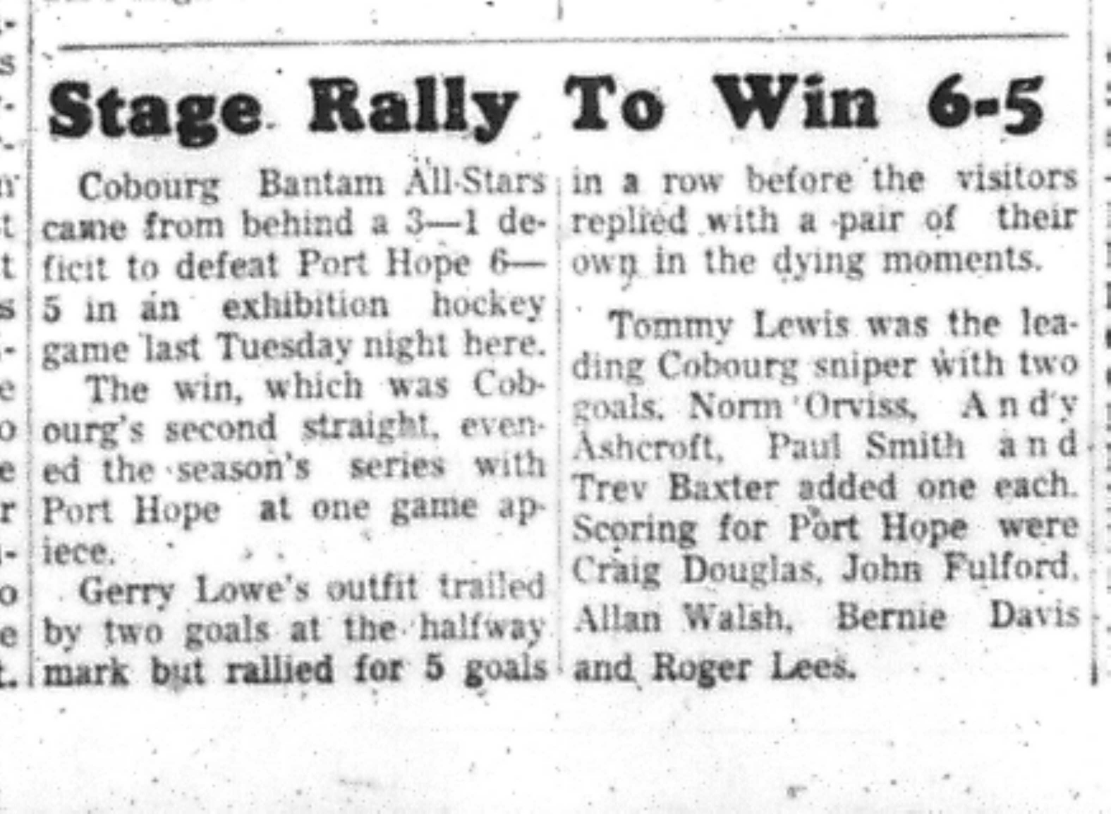 1966-12-14 Hockey -Boys -Cobourg vs Port Hope
