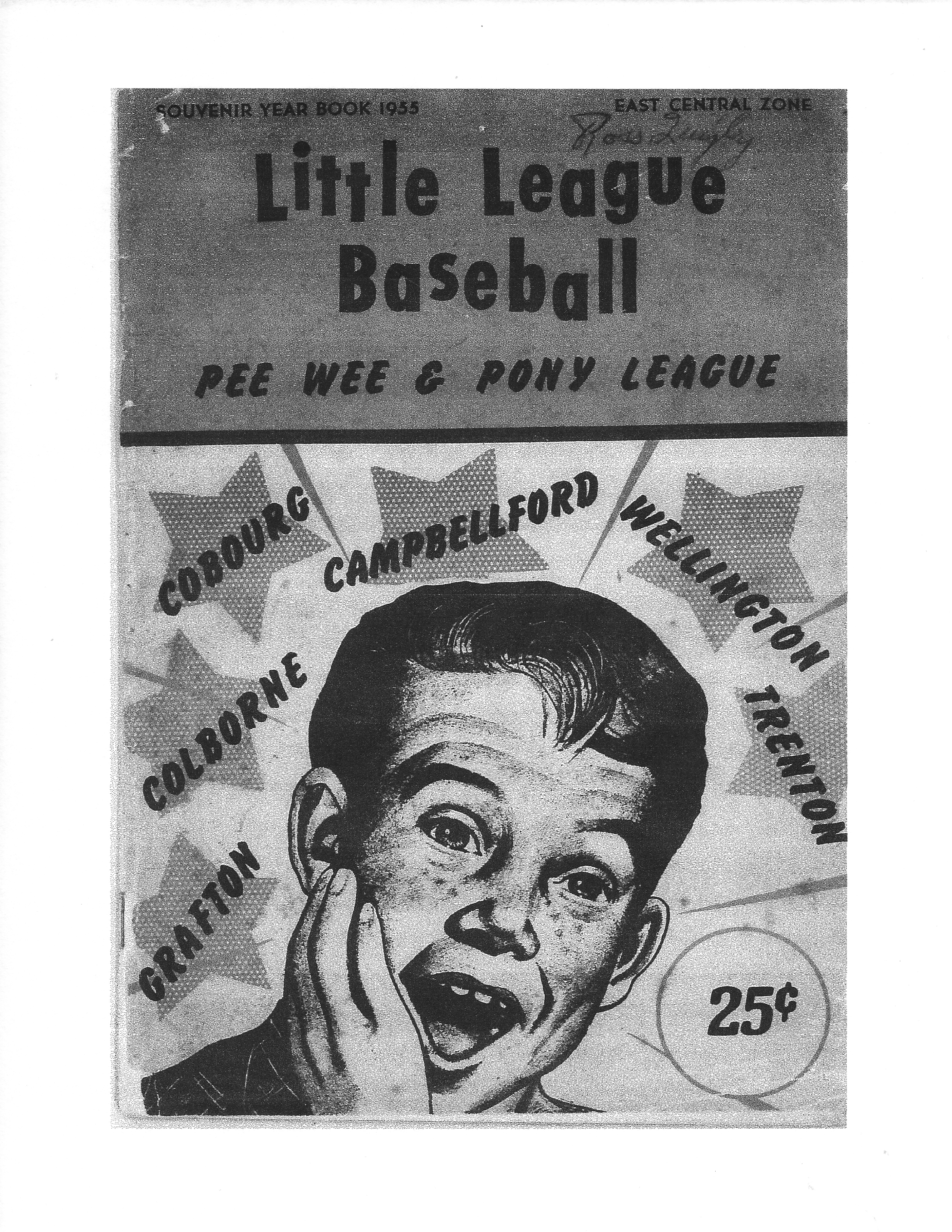 1955 OBA little league souvenir yearbook