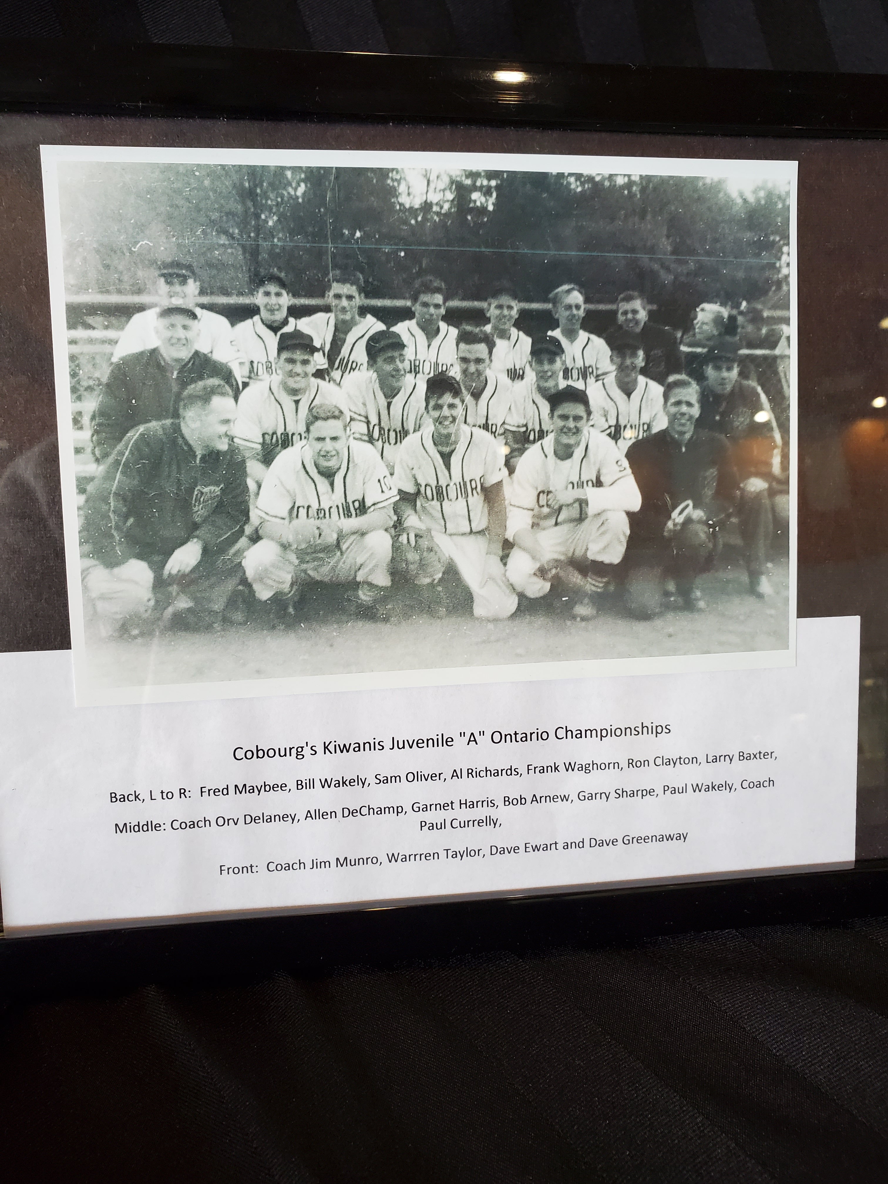 1958 Cobourg Kiwanis Juvenile A Champions photo