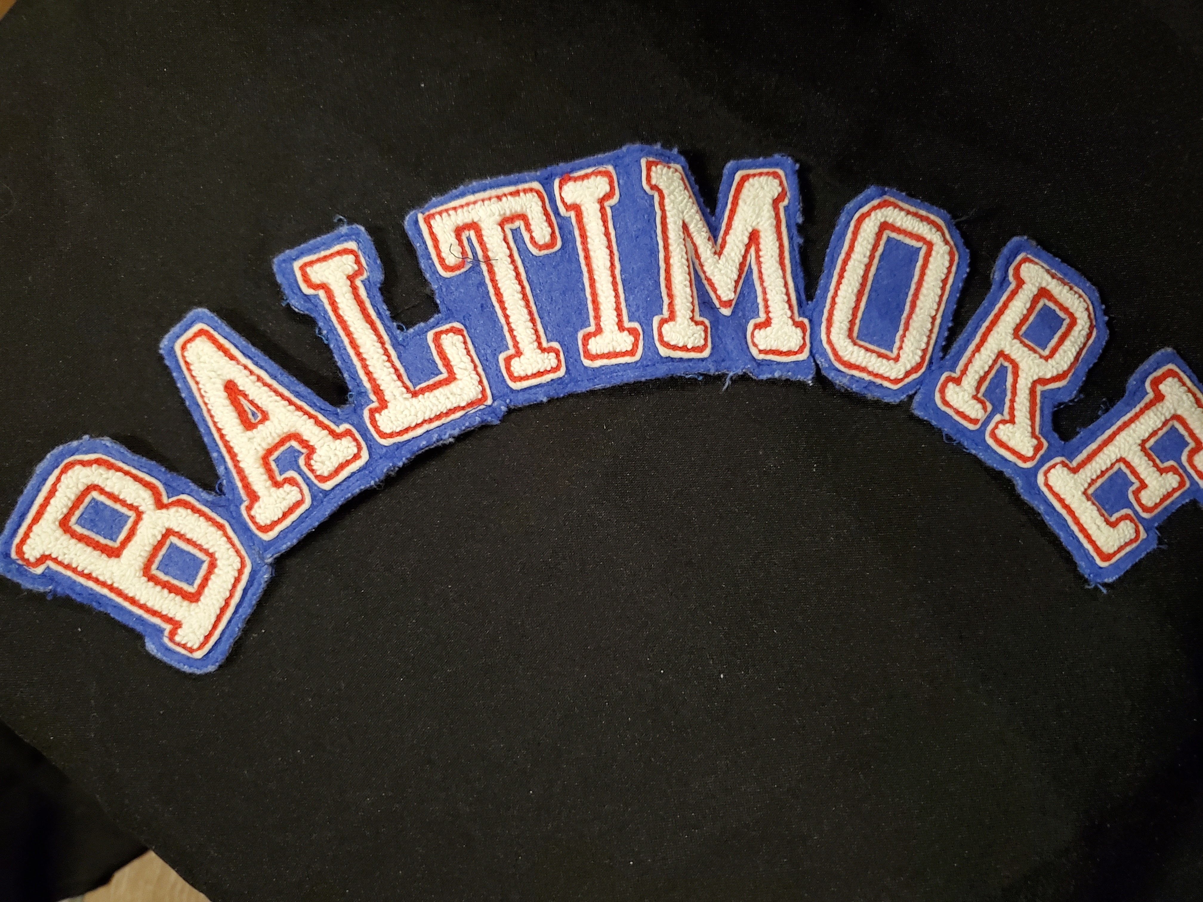 Neil Cane curved chenille crest 'Baltimore'