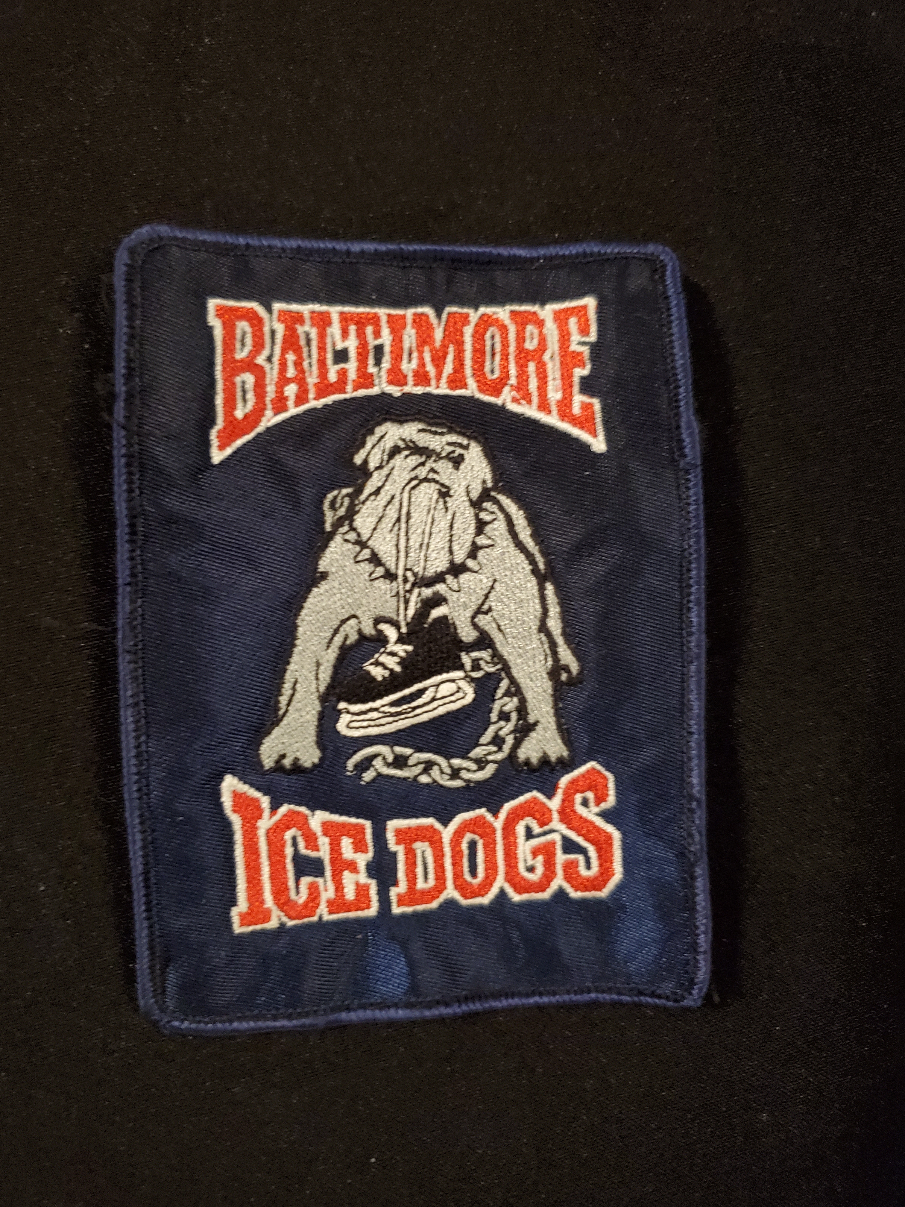 Neil Cane rectangular crest 'Baltimore Ice Dogs' w-logo