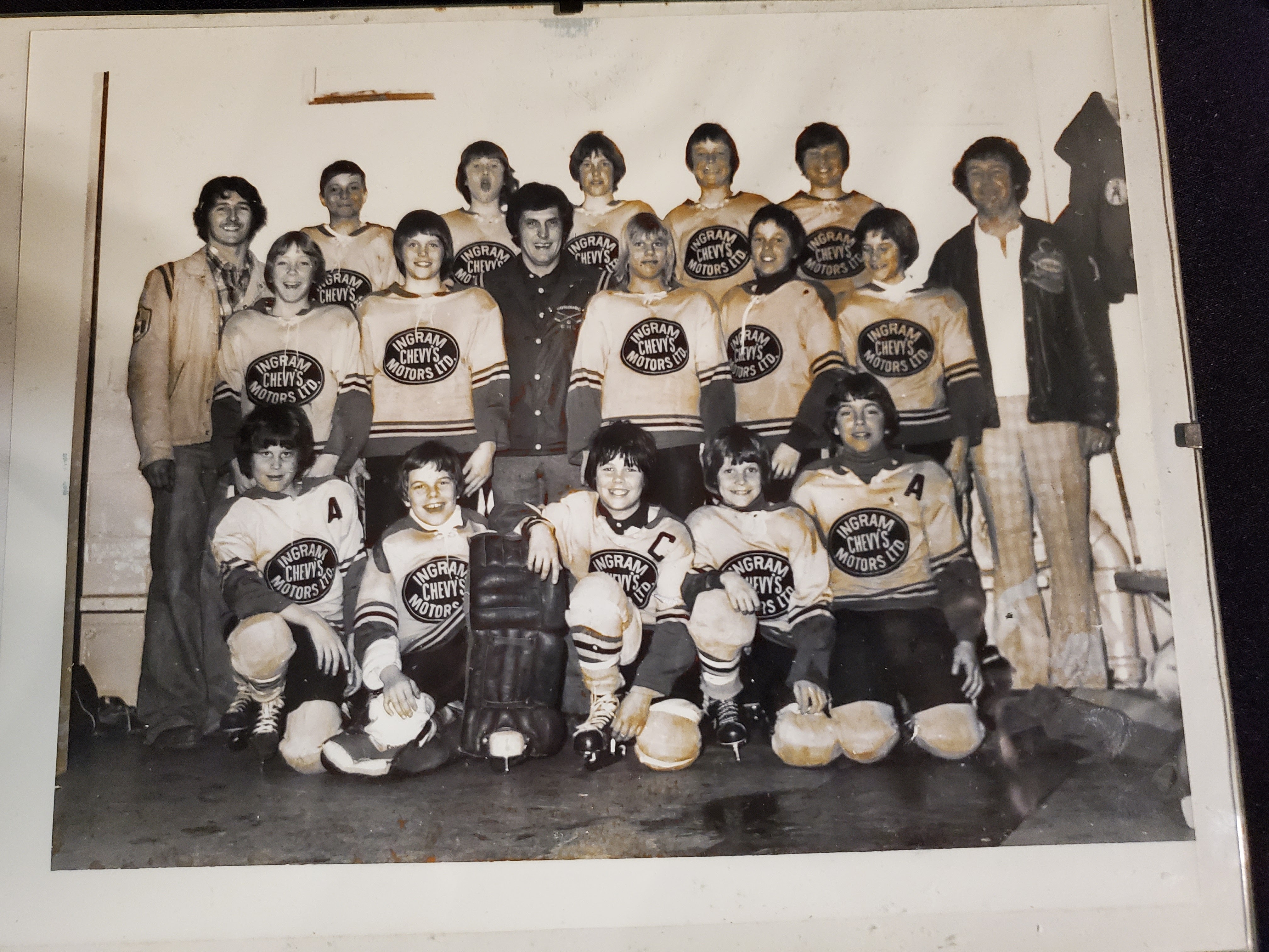 1980 CCHL Ingram Chevy's Motors Bantam team photo