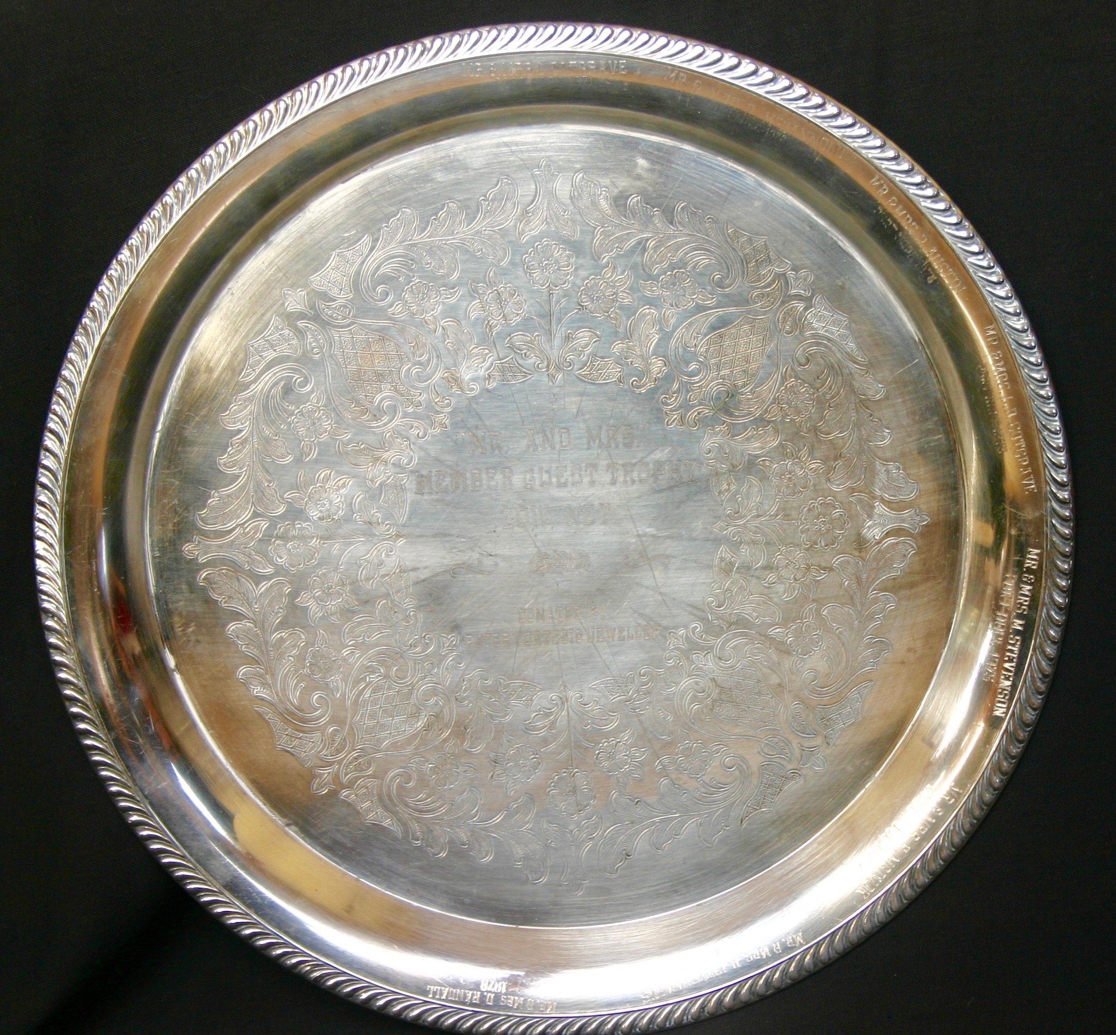 1971-78 golf silver tray-Mr. & Mrs Low Net
