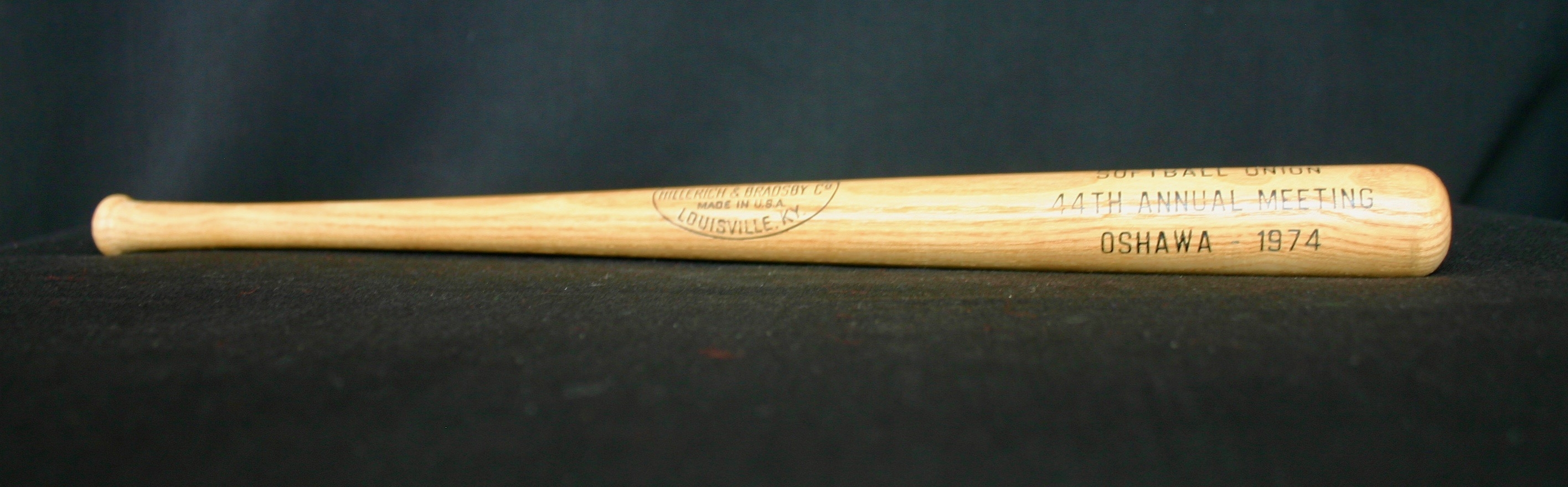 1974 Cobourg Angels - PWSU miniature wooden bat