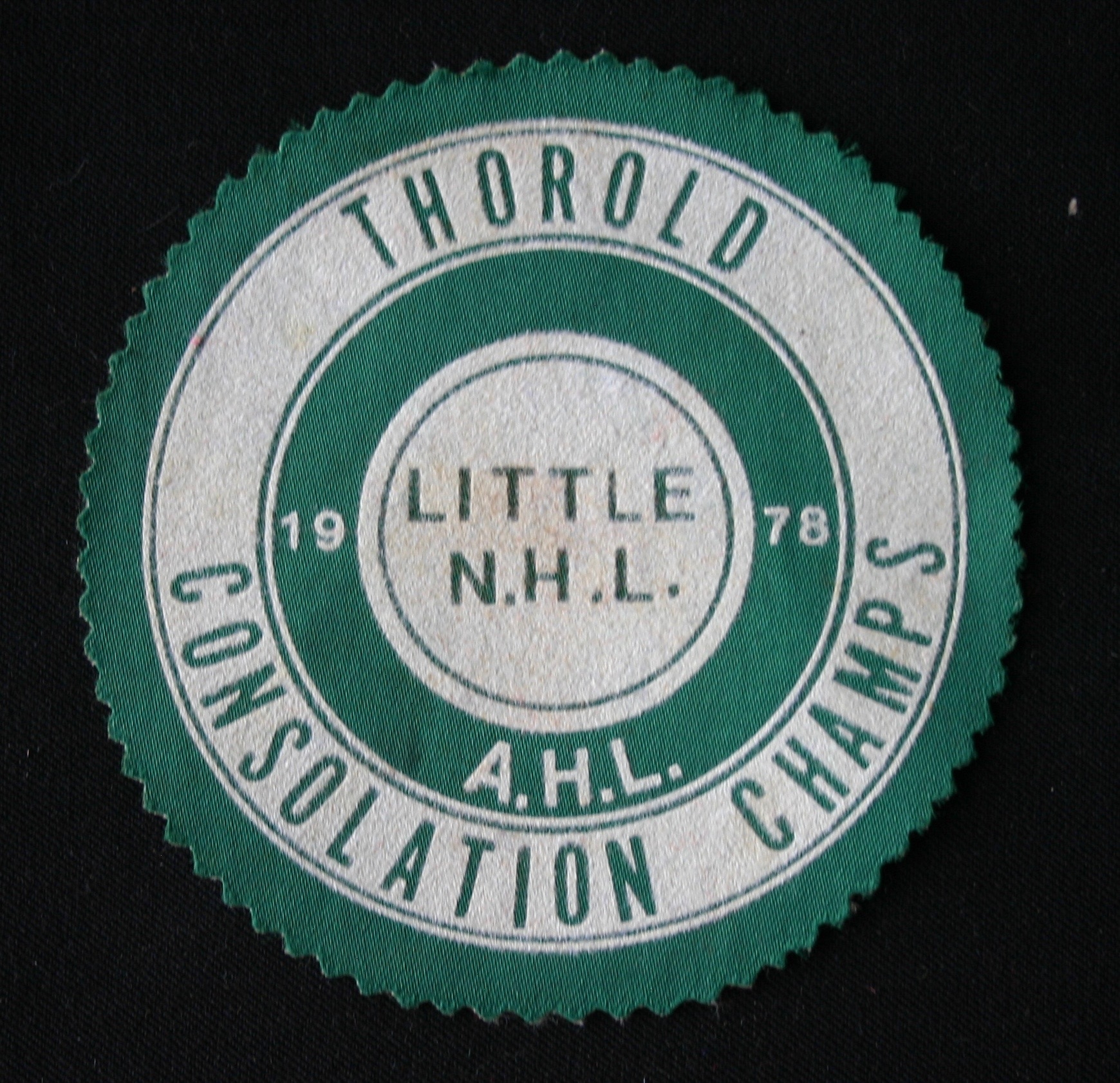 1978 CCHL crest Thorold Consolation Champs