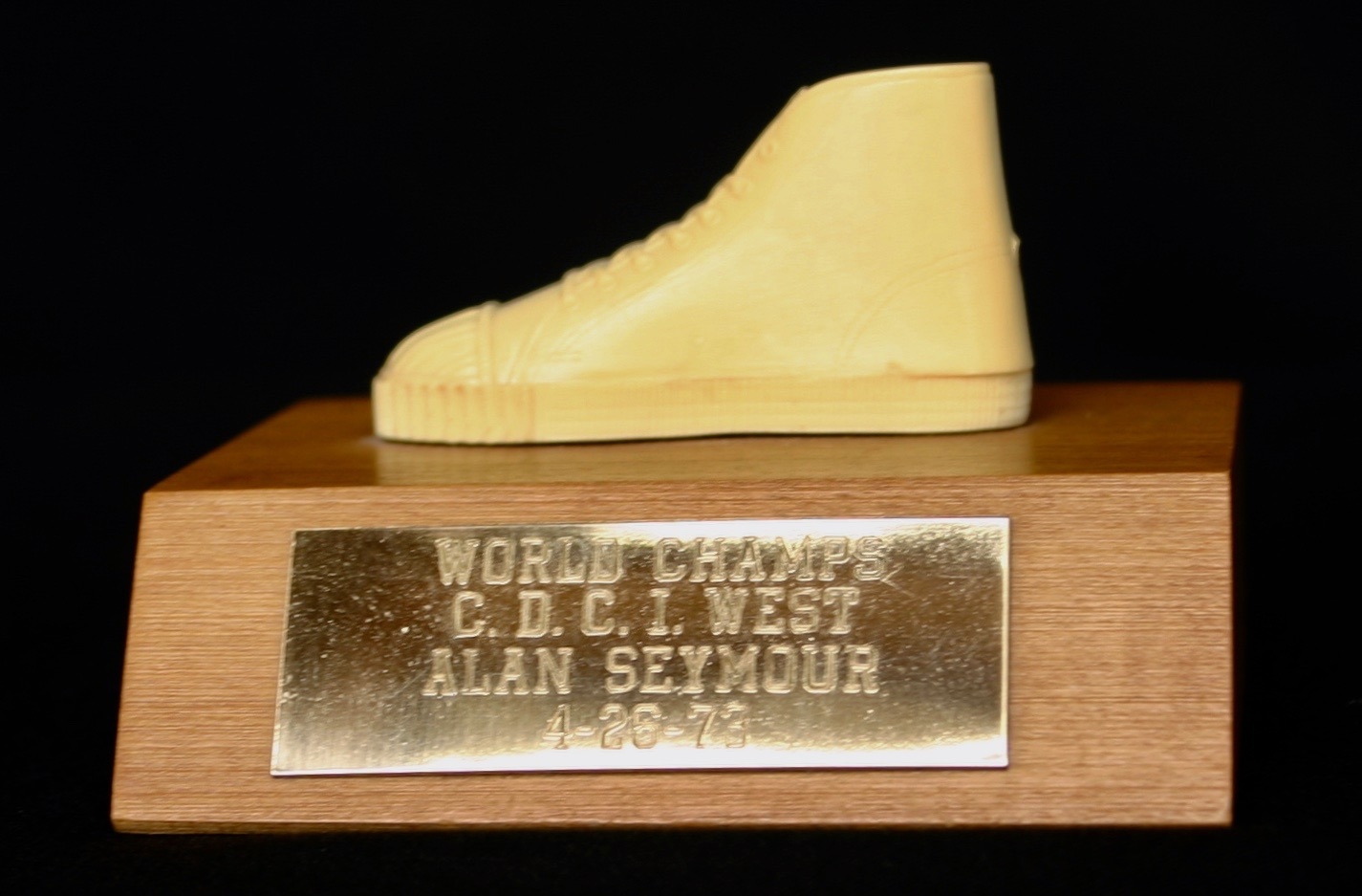 1973 CDCI West stretcher race Guinness World Record Holder trophy