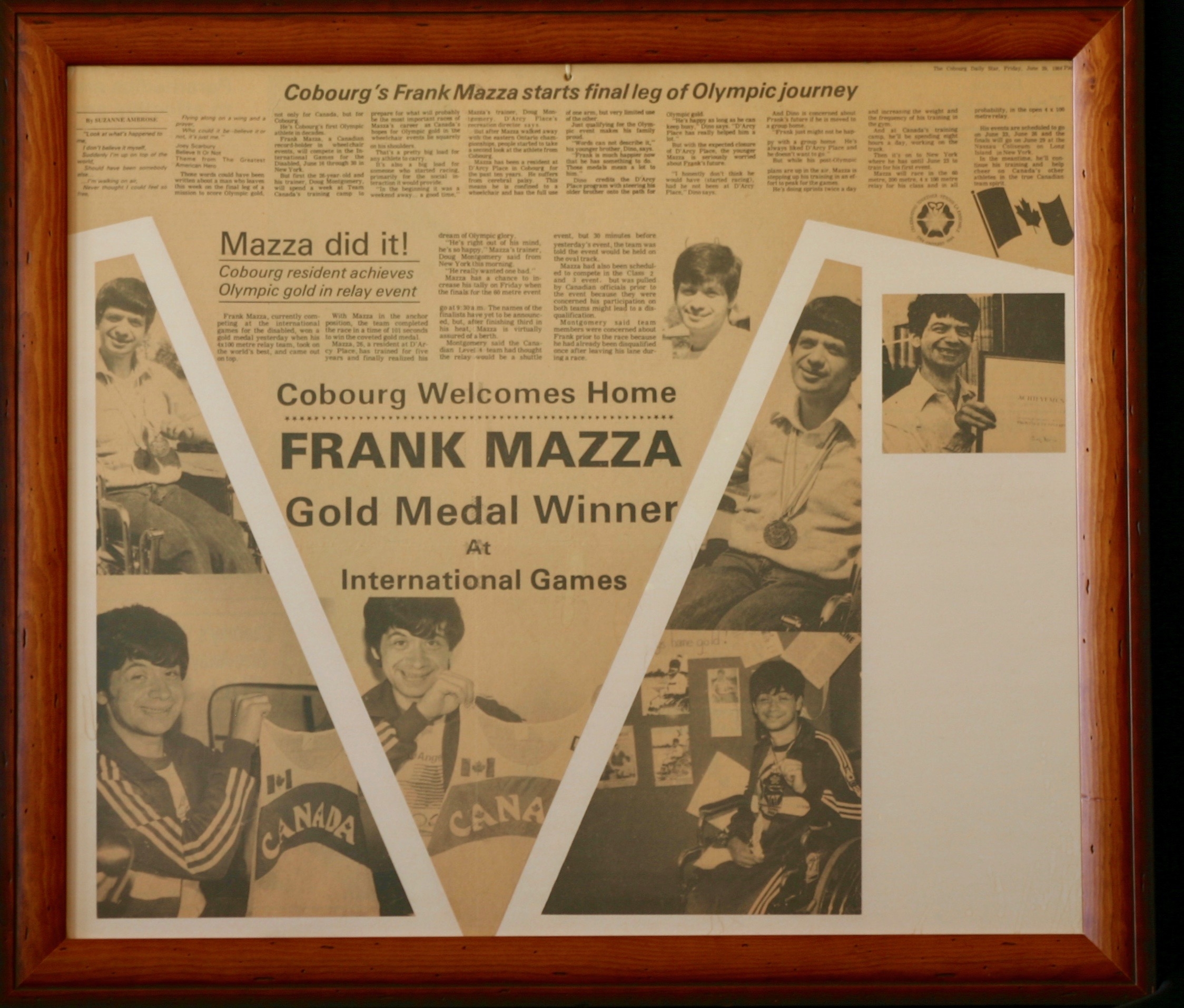 1984 Frank Mazza articles & photos Int'l Games