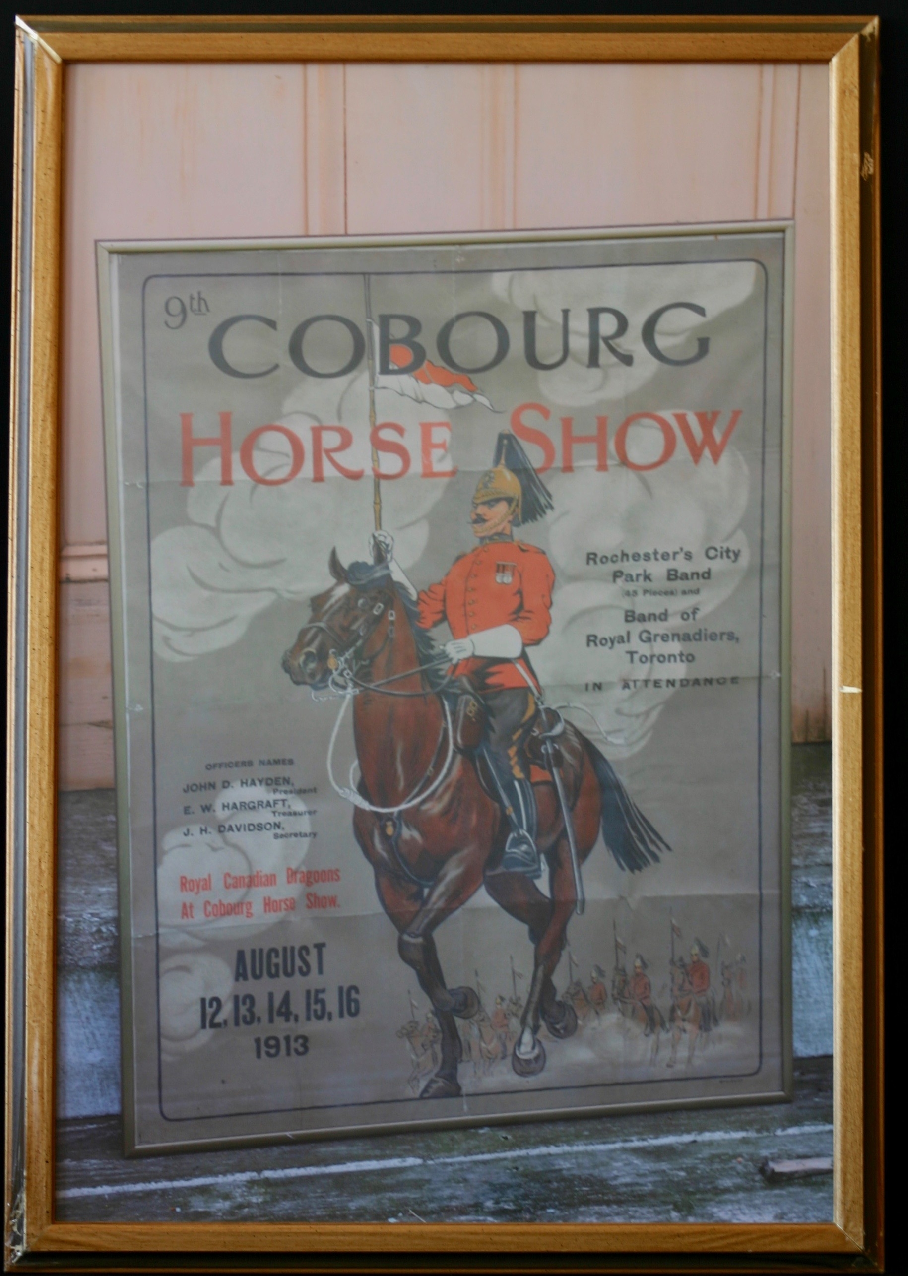 1913 Horse Show poster photo at Donegan Park