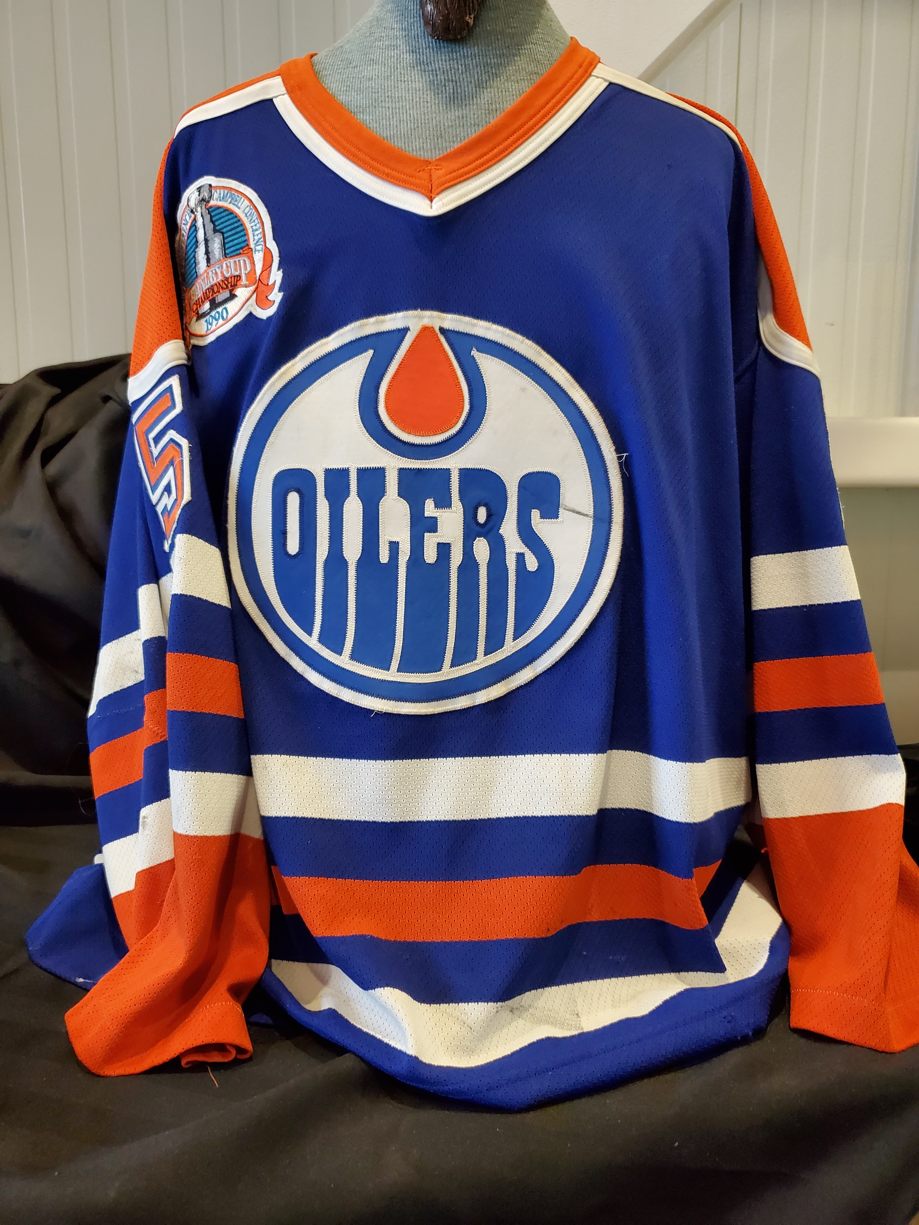 1990 Steve Smith Edmonton Oilers jersey