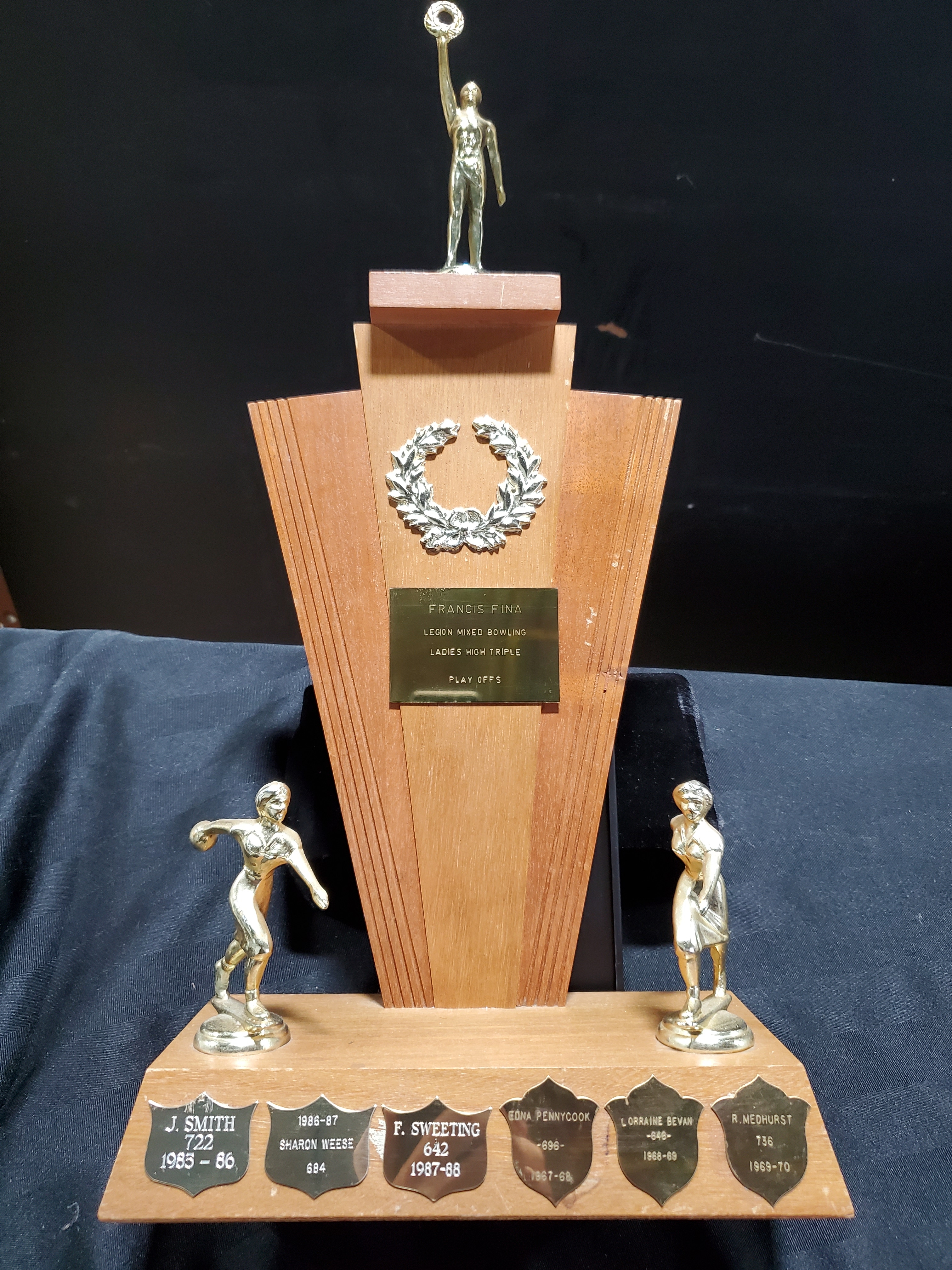 1966-1988 Cobourg Legion Mixed Bowling trophy