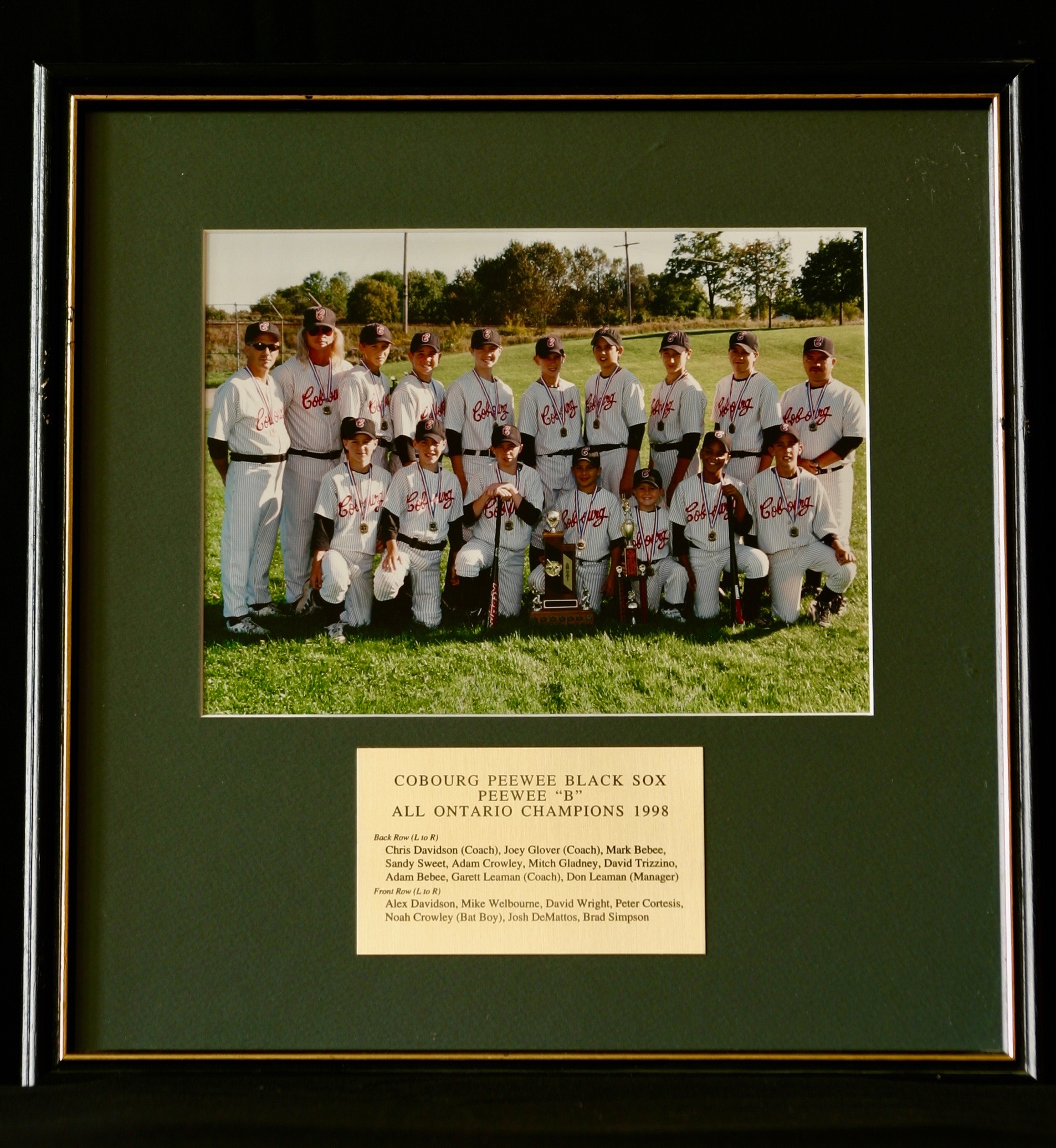 1998 Cobourg Legion photo PeeWee B champions