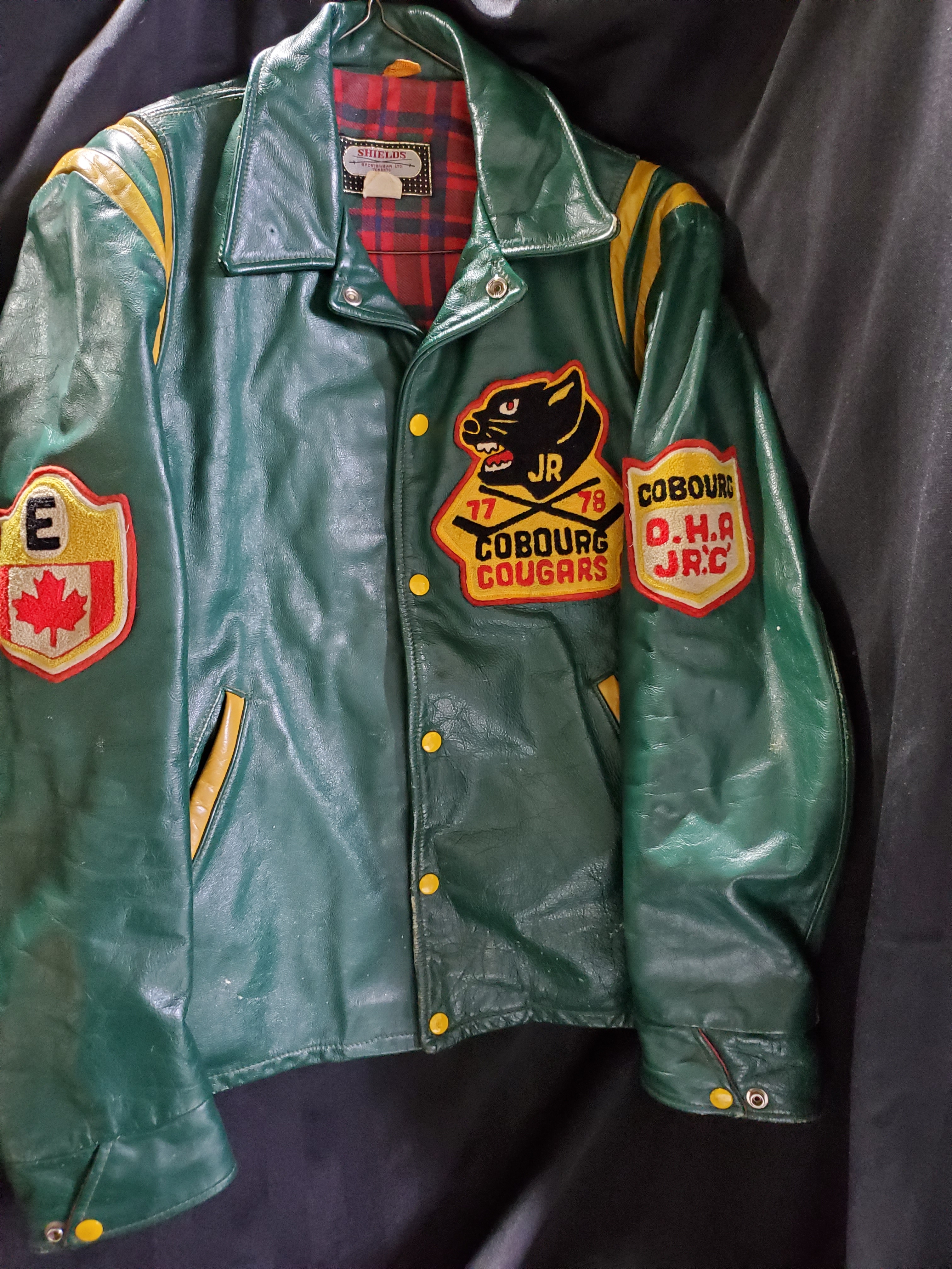 1978 Cobourg Cougars leather jacket