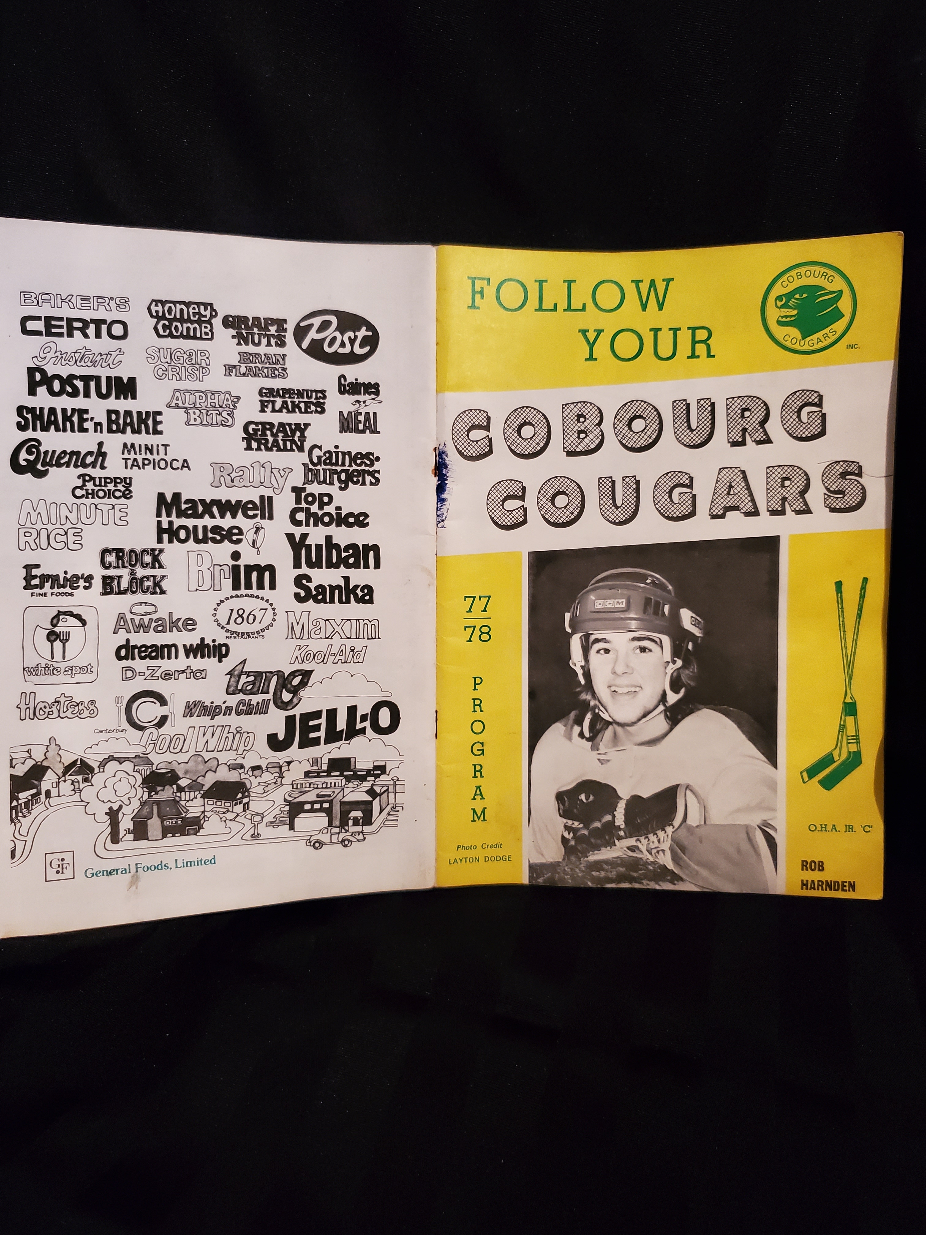 1978 Cobourg Cougars' program vs Port Hope