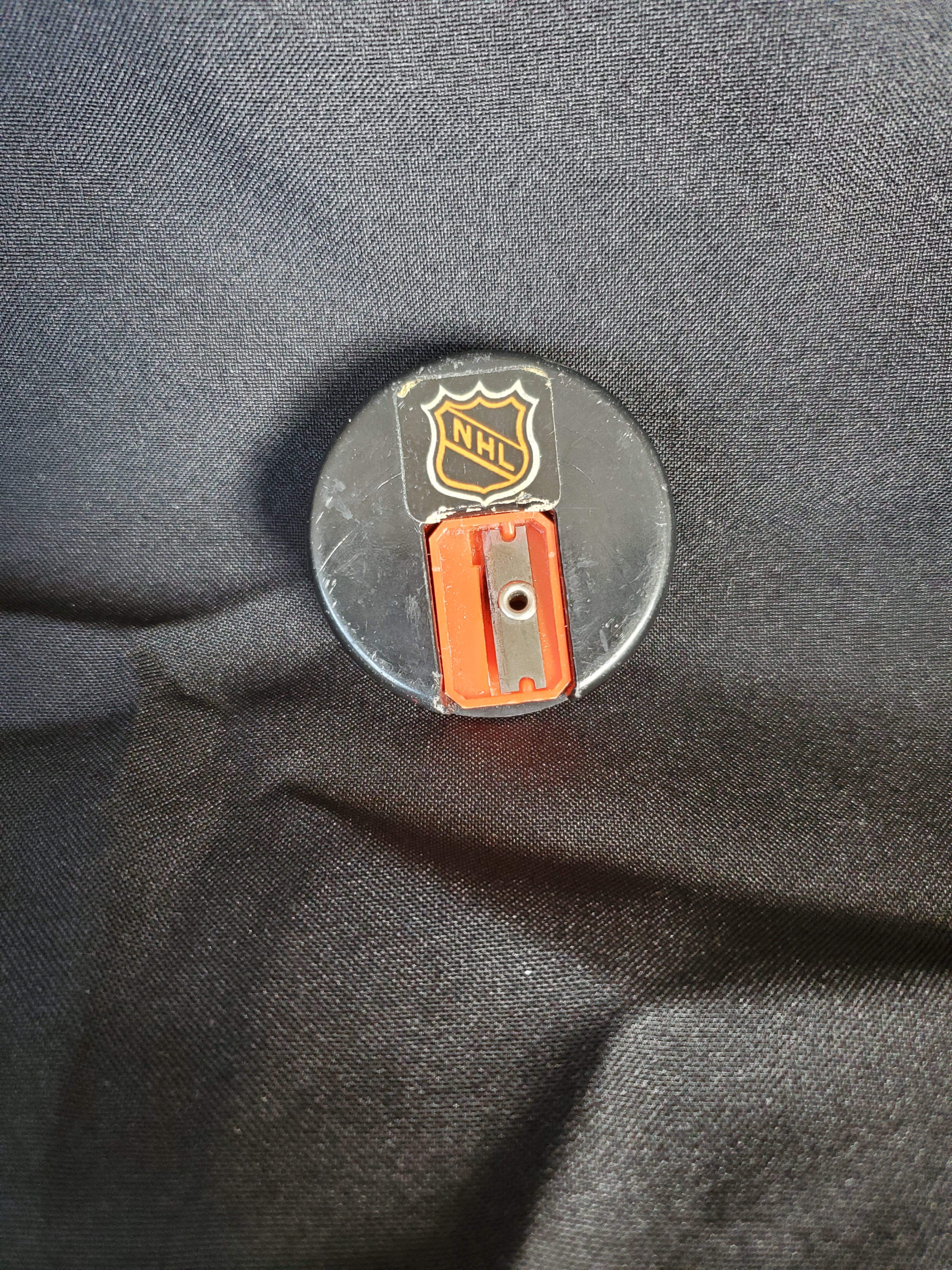 Gord Brooks pencil sharpener with Capitals crest