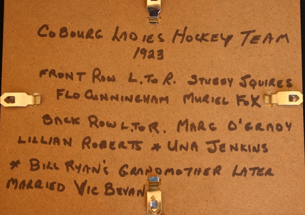 1923 Cobourg Ladies 6 member ice hockey team